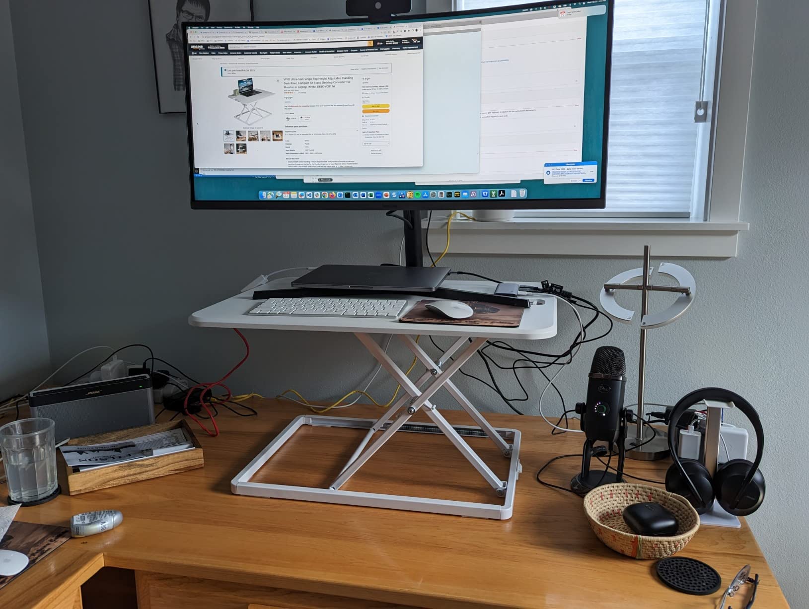 VIVO Black 26 in Single Top Standing Desk Converter, DESK-V001J customer photo 2