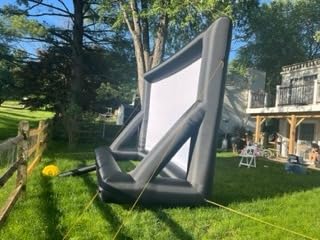 20ft Inflatable Projector Screen Outdoor Movie Screen, Blow Up Screens Front and Rear Projection with Air Blower, Best for Movie Nights Backyard Home Theater Party customer photo 1