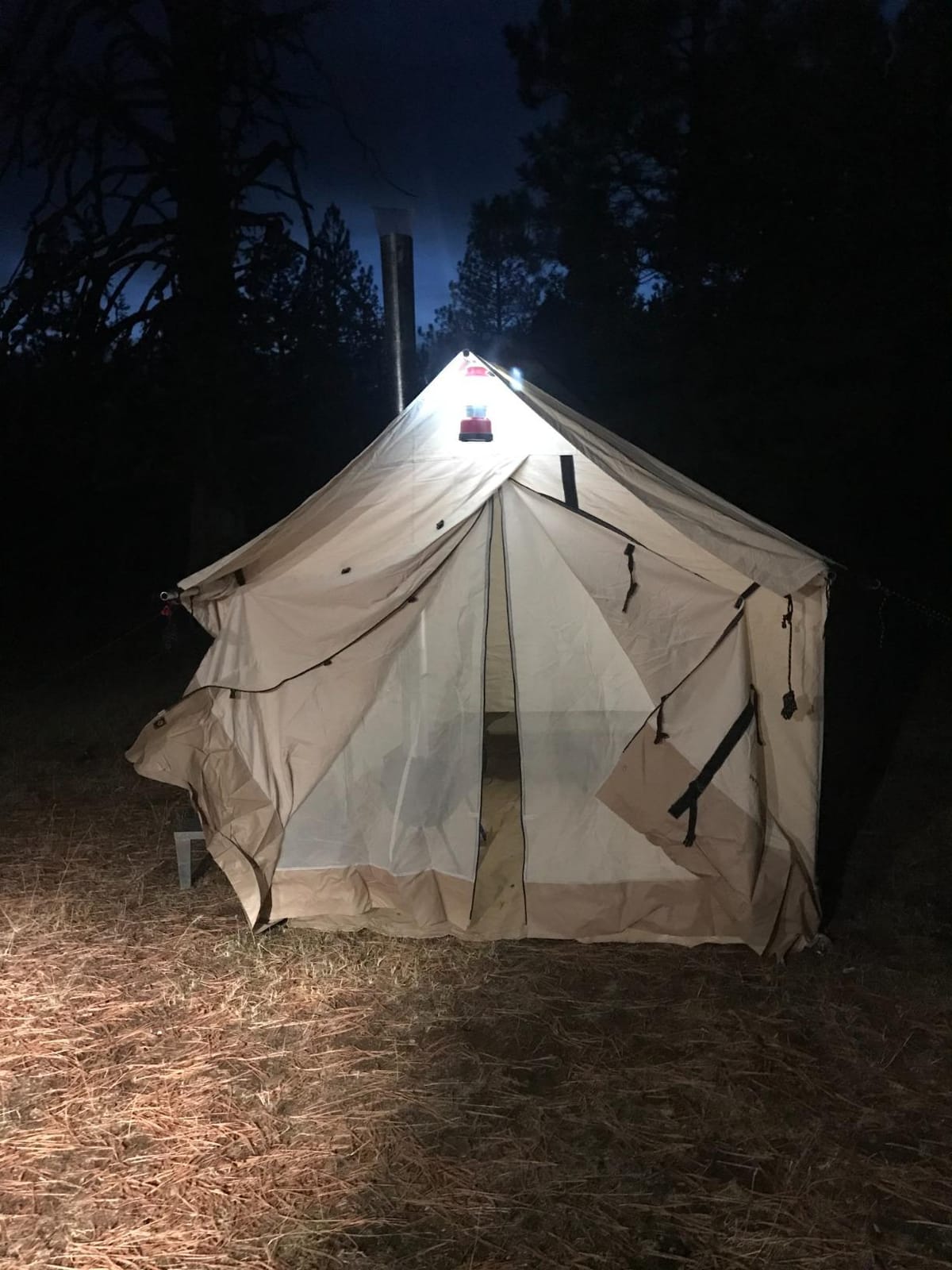 WHITEDUCK Alpha Canvas Wall Tent Water Repellent – Waterproof 4 Season Outdoor Camping & Hunting Tent w/Heavy Duty Aluminum Frame & PVC Floor for Large Groups Families & Outfitters customer photo 2