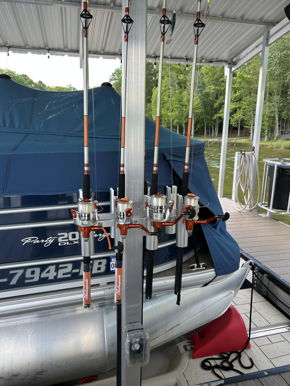 Aluminium Fishing Rod Holders for Boat, Wall-Mounted Fishing Pole Roof Rod Rack,Surf Fishing Rod Holder for Truck, Boats & Yacht customer photo 2