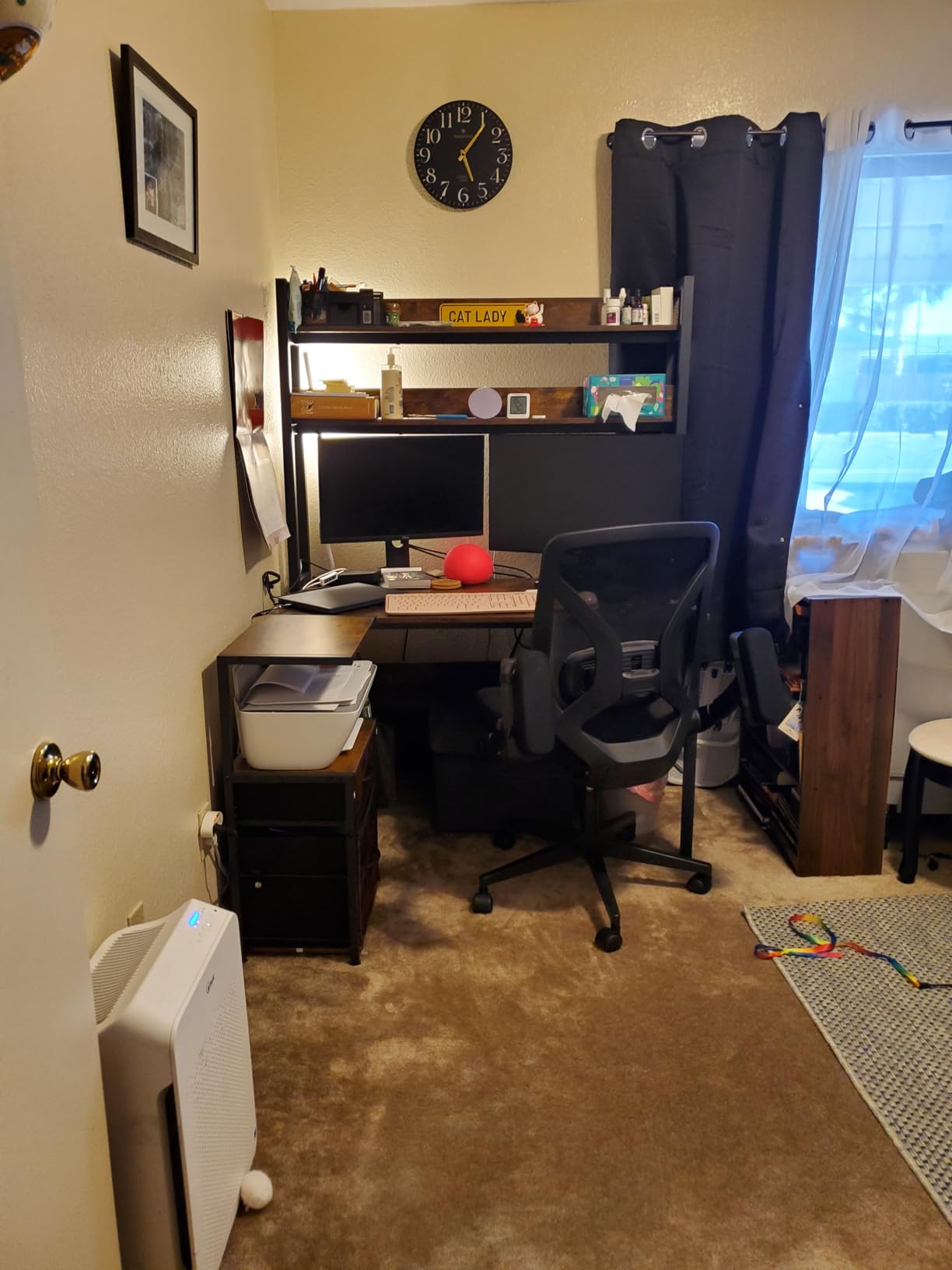 Aquzee Computer Desk with Shelves, 47
