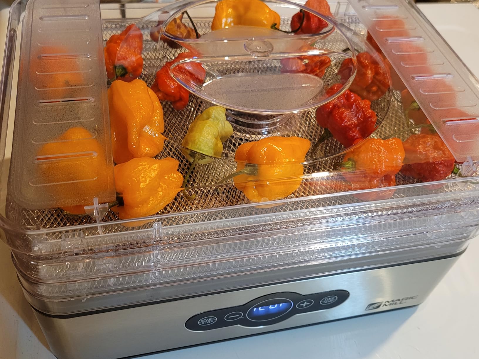 Magic Mill Food Dehydrator Machine | 5 Stackable Stainless Steel Trays, 48H Digital Adjustable Timer & Temperature Control Upto 167° Electric Dryer & Preserver for Jerky, Fruit, Dog Treats & Much More customer photo 2