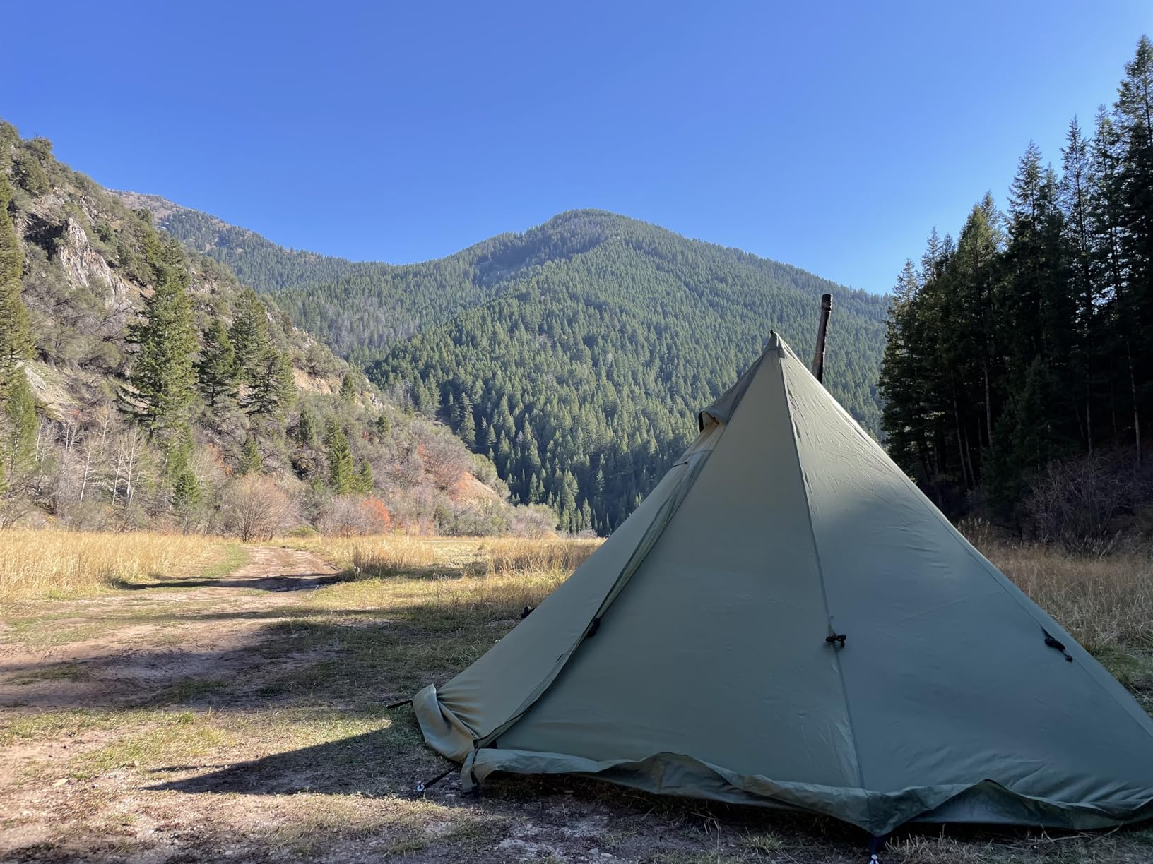 4 Persons 5lb Lightweight Tipi Hot Tents with Stove Jack, 7'3