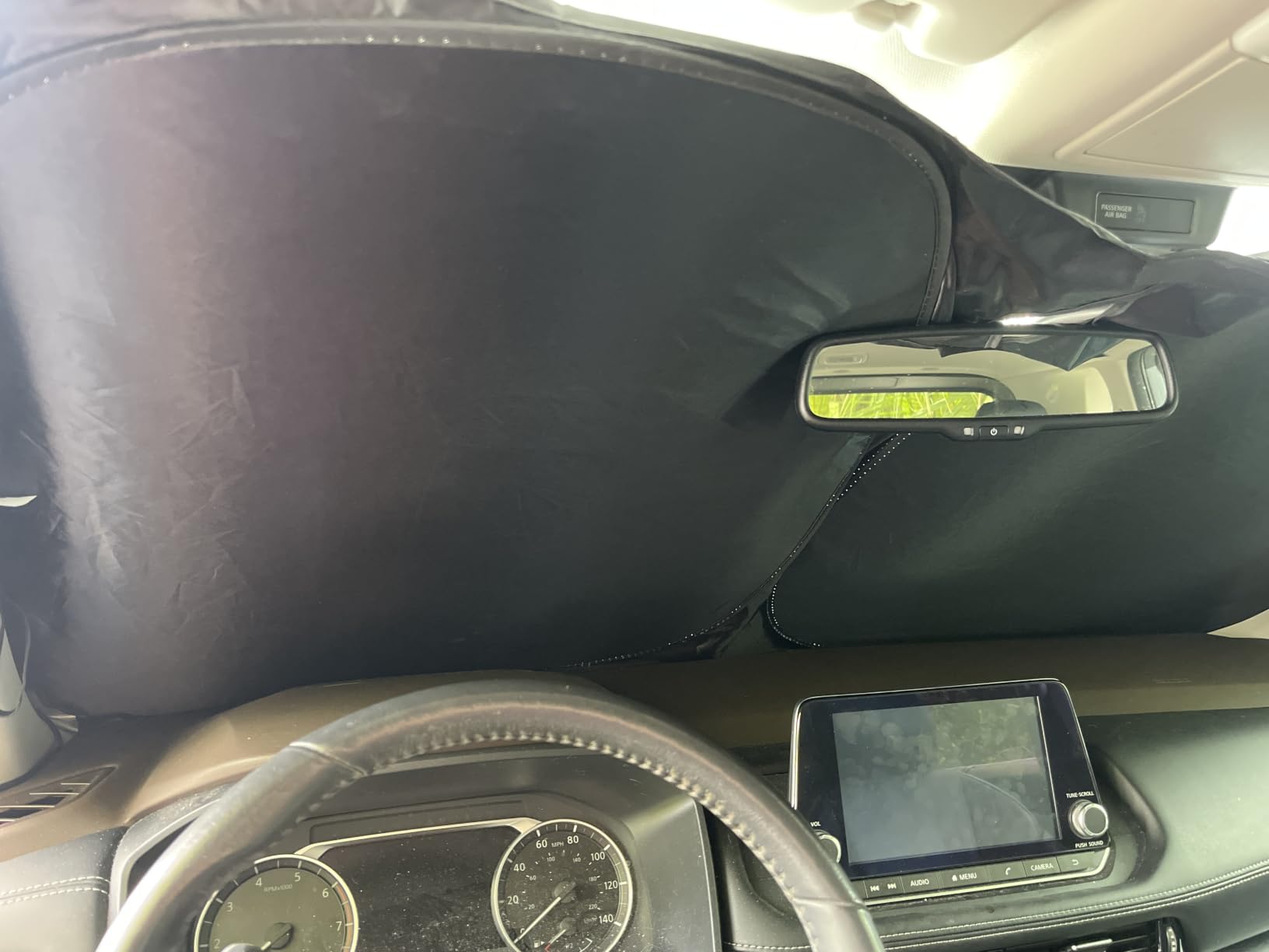 EcoNour Windshield Sun Shade Compatible with Tesla Model 3 & Model Y customer photo 1