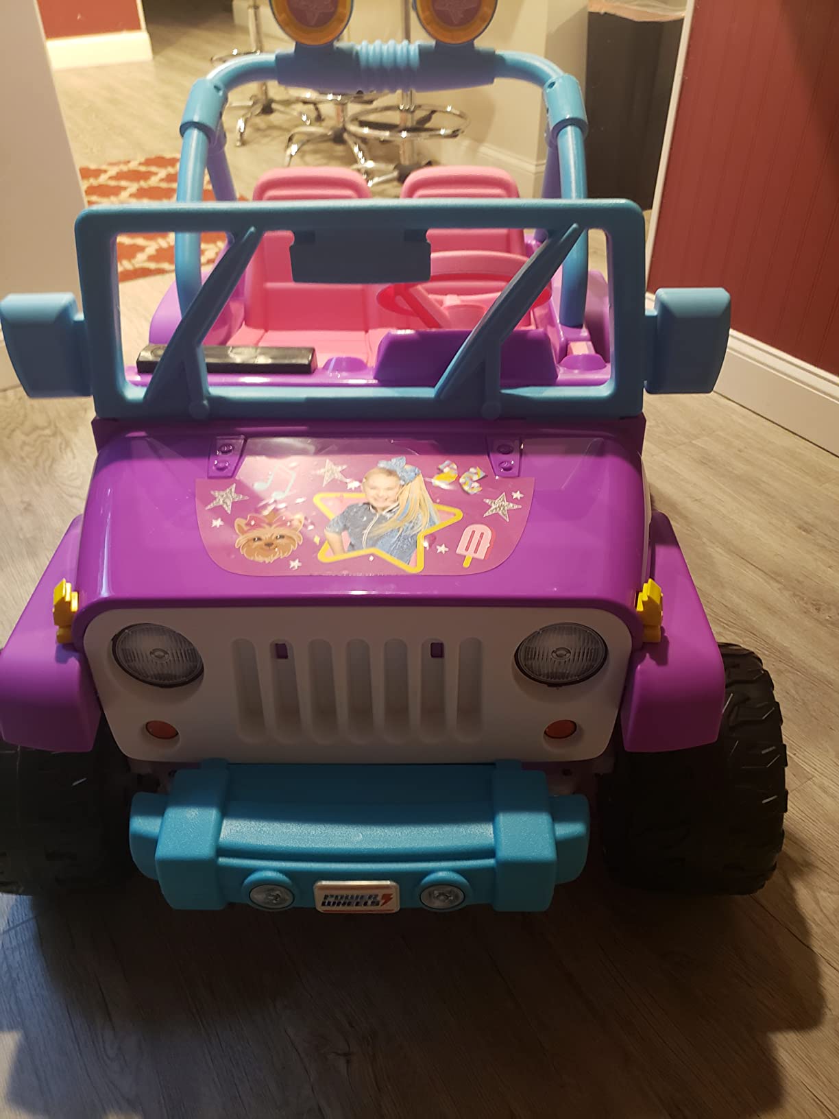 Power Wheels JoJo Siwa Jeep Wrangler, 12V Battery-Powered Ride-on Vehicle for Preschool Kids Ages 3-7 Years customer photo 1
