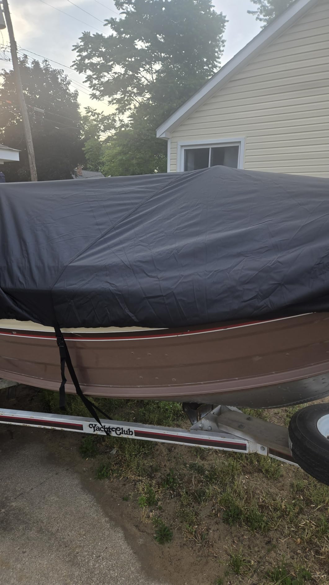 Mancro Boat Cover, Heavy Duty 17-19ft Waterproof Trailerable Boat Cover customer photo 1