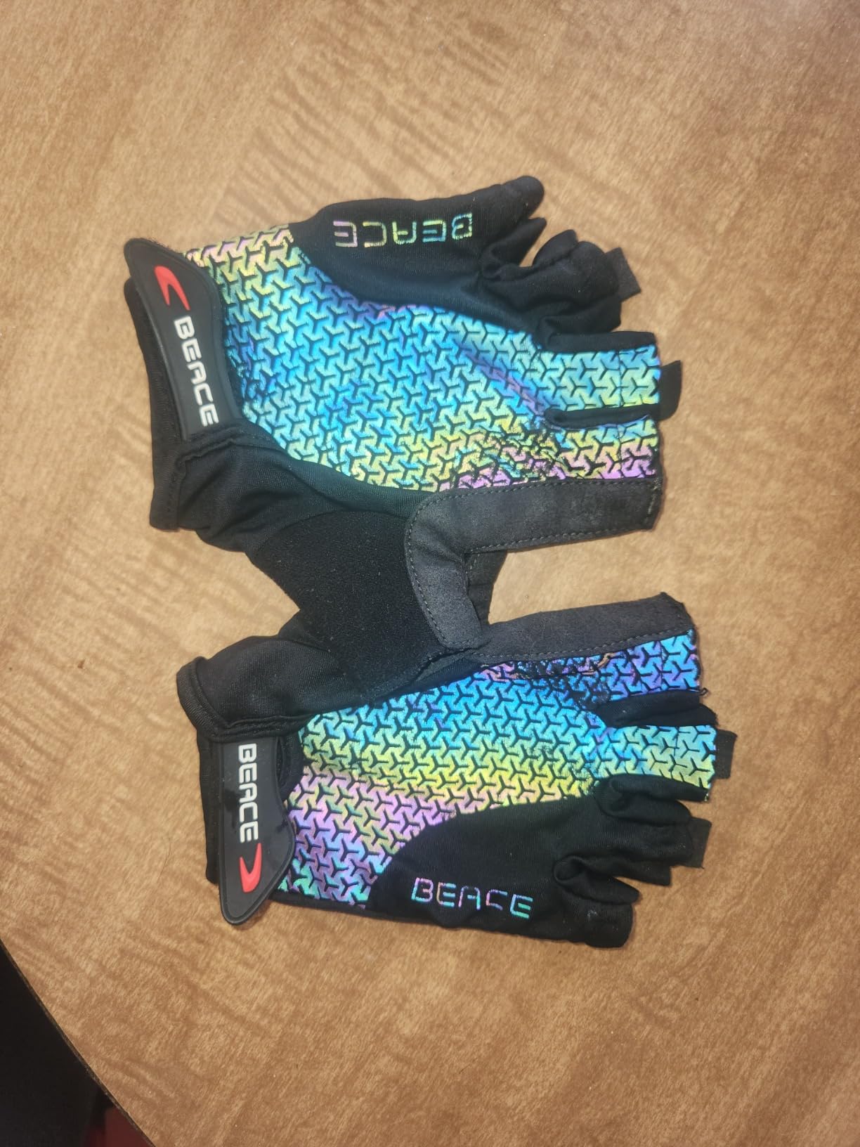 BEACE Gloves for Cycling Bike Biking Half Finger Road Bicycle for Men and Women-5MM Breathable Anti-Slip Shock-Absorbing Pad Gym Motorcycle Light Weight Mountain Bike Gloves customer photo 1