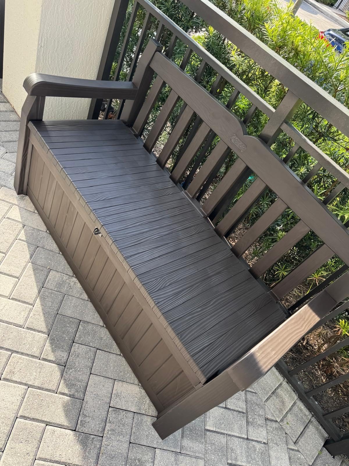 Keter Solana 70 Gal Outdoor Storage Bench for Patio and Pool Accessories customer photo 2