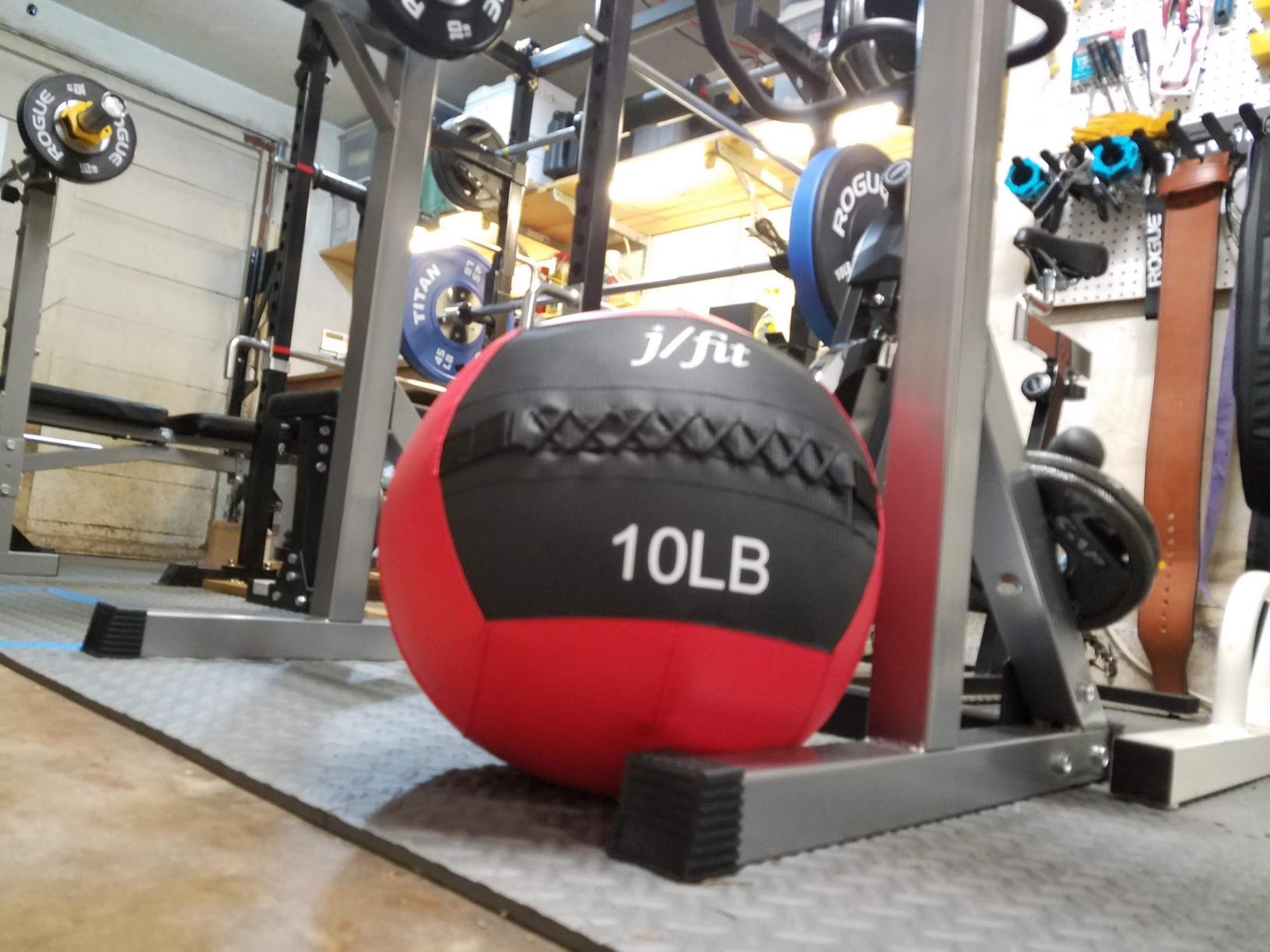 JFit Wall Ball – Premium Soft Weighted Exercise Ball for Strength, Conditioning, Gym & Home Workouts, 4-30 LB customer photo 2