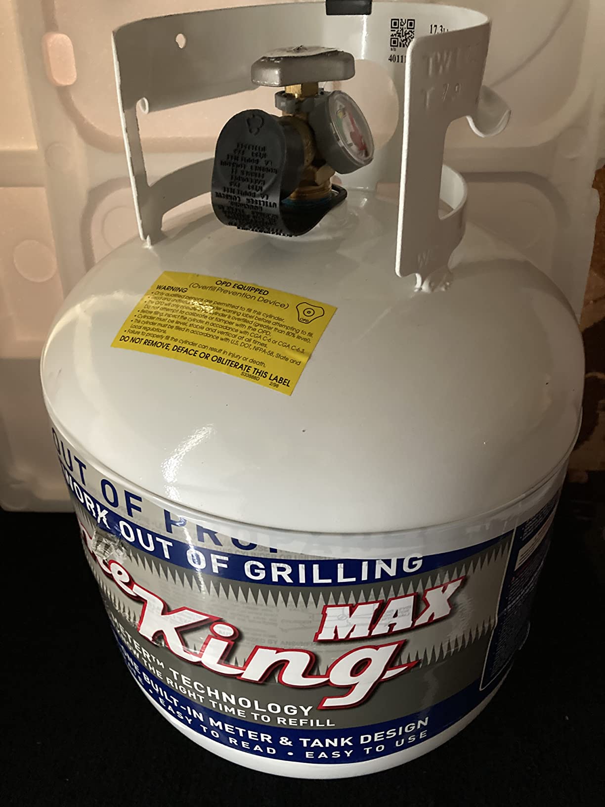 Flame King YSN230b 20 Pound Steel Propane Tank Cylinder with OPD Valve and Built-in Gauge, 20 lb Vertical customer photo 2