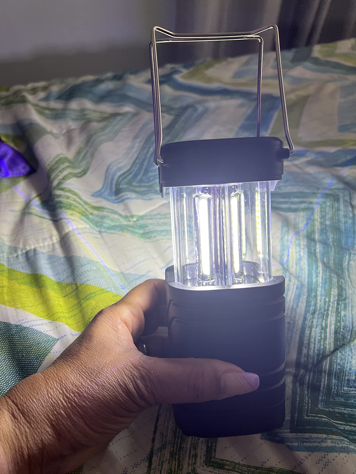 LETMY 4 Pack Camping Lantern, Rechargeable LED Lanterns, Solar Lantern Battery Powered Hurricane Lanterns Flashlight with 3 Powered Ways & USB Cable for Emergency, Power Outage, Hurricane Supplies customer photo 1