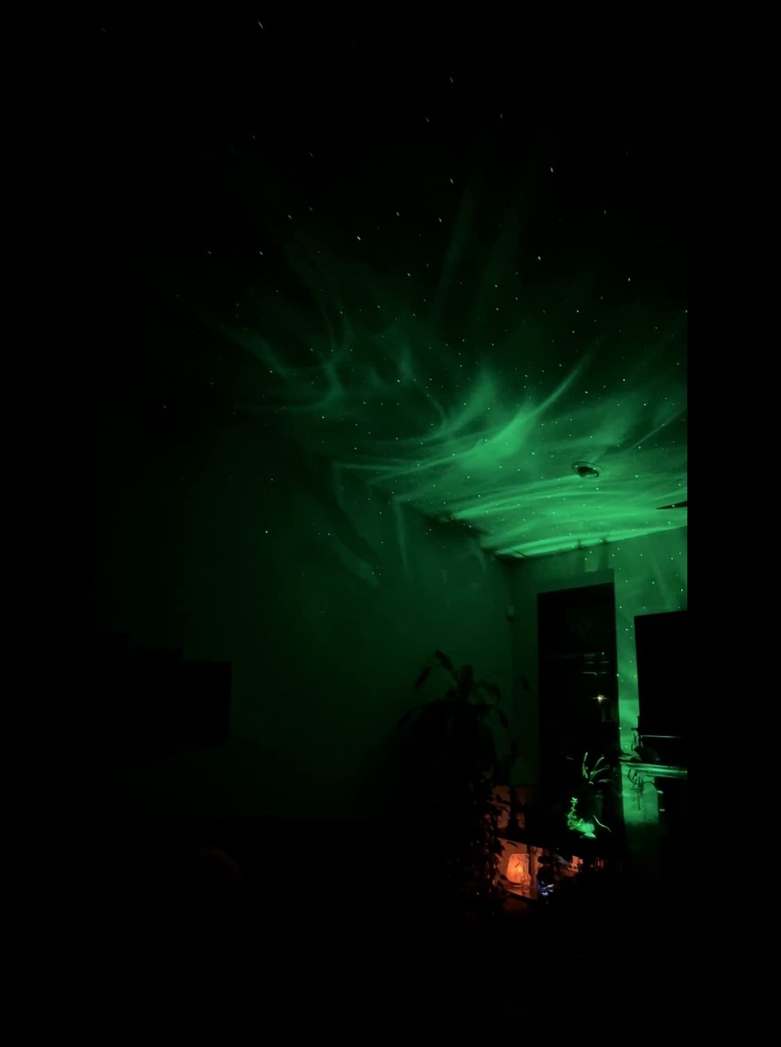 AIRIVO Northern Lights Aurora Projector, Star Projector Music Speaker, White Noise Night Light Galaxy Projector for Kids Adults, for Home Decor Bedroom/Ceiling/Party (Black) customer photo 2