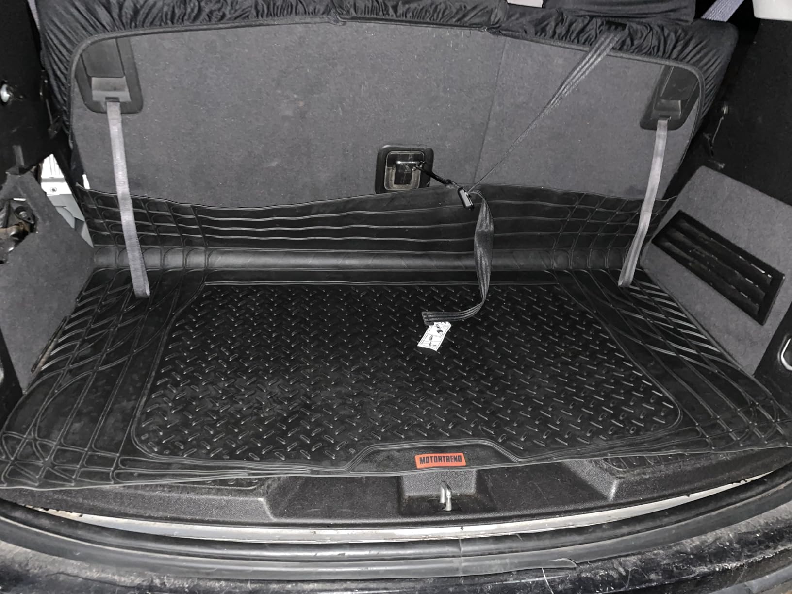 Motor Trend FlexTough SUV Cargo Liner & Car Trunk Mat - Universal Trim-To-Fit All Weather Cargo Mats for Back of SUV - SUV Trunk Mat & Trunk Liner Floor Mat Cargo Cover - Trunk Cover 47.5