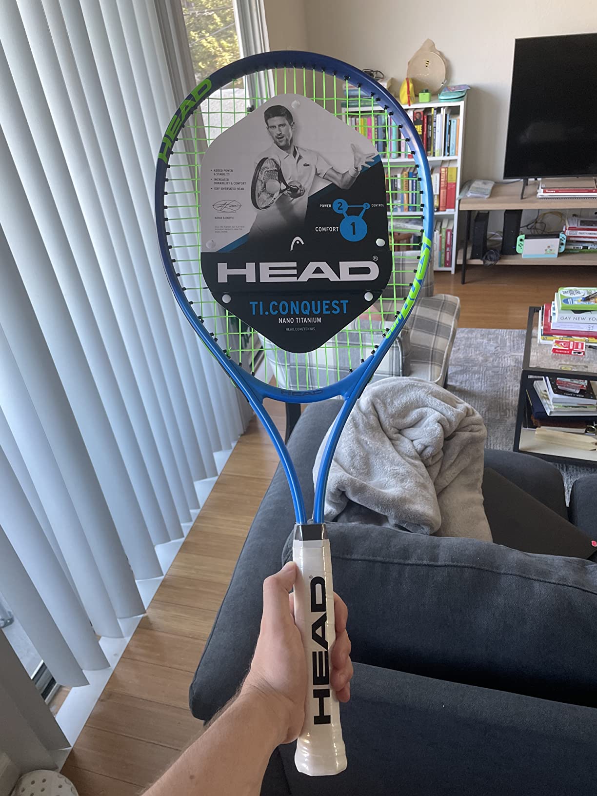 HEAD Ti. Conquest Tennis Racquet | Pre-Strung Beginner & Recreational Tennis Racquet customer photo 1