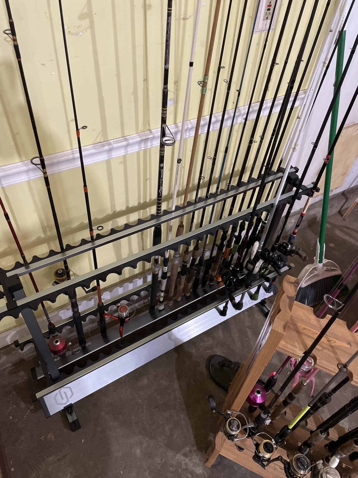 Savior Equipment Fishing Rod Rack Holder Organizer, 24-48 Slots to Hold Fresh Salt Water Spinning Rods & Reel Combo, Lightweight Aluminum Vertical Fish Pole Garage Storage Ground Display Stand customer photo 1
