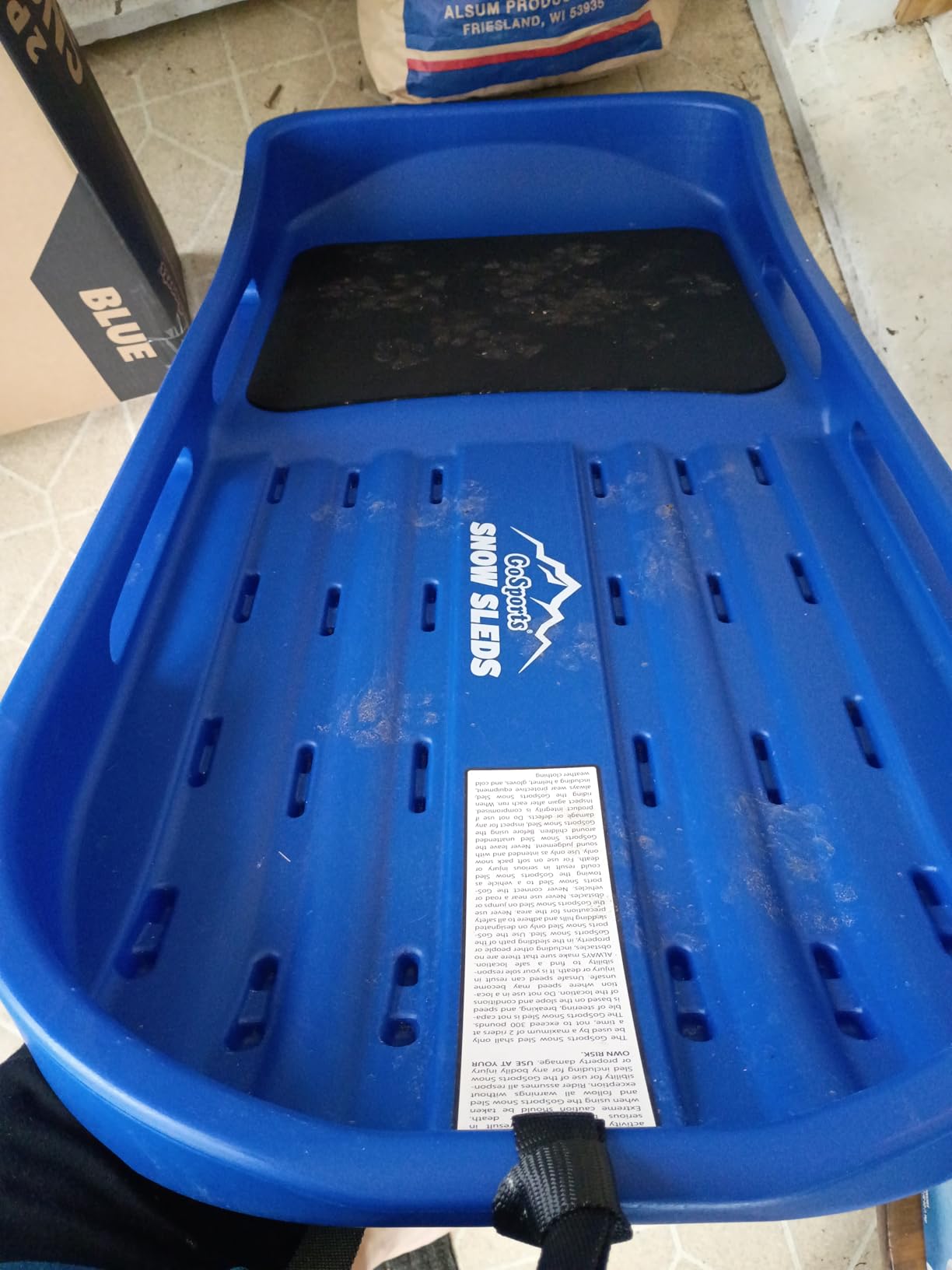 GoSports 2 Person Premium Snow Sled - Choose Red or Blue - Double Walled Construction, Pull Strap and Padded Seat customer photo 1