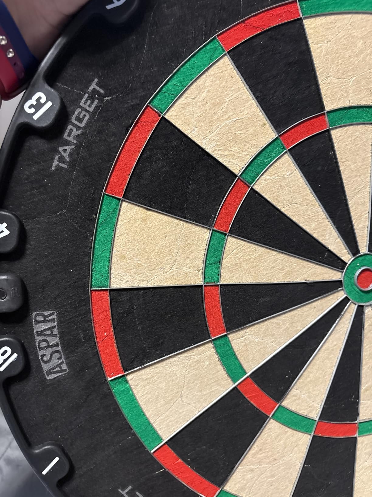 Target Darts Aspar Dart Board | Steel Tip Dartboard with Self Recovering Sisal Bristles & Rotational Score Ring | Thin Wire Regulation Competition Size Dart Board Set | Professional Darts Accessories customer photo 1