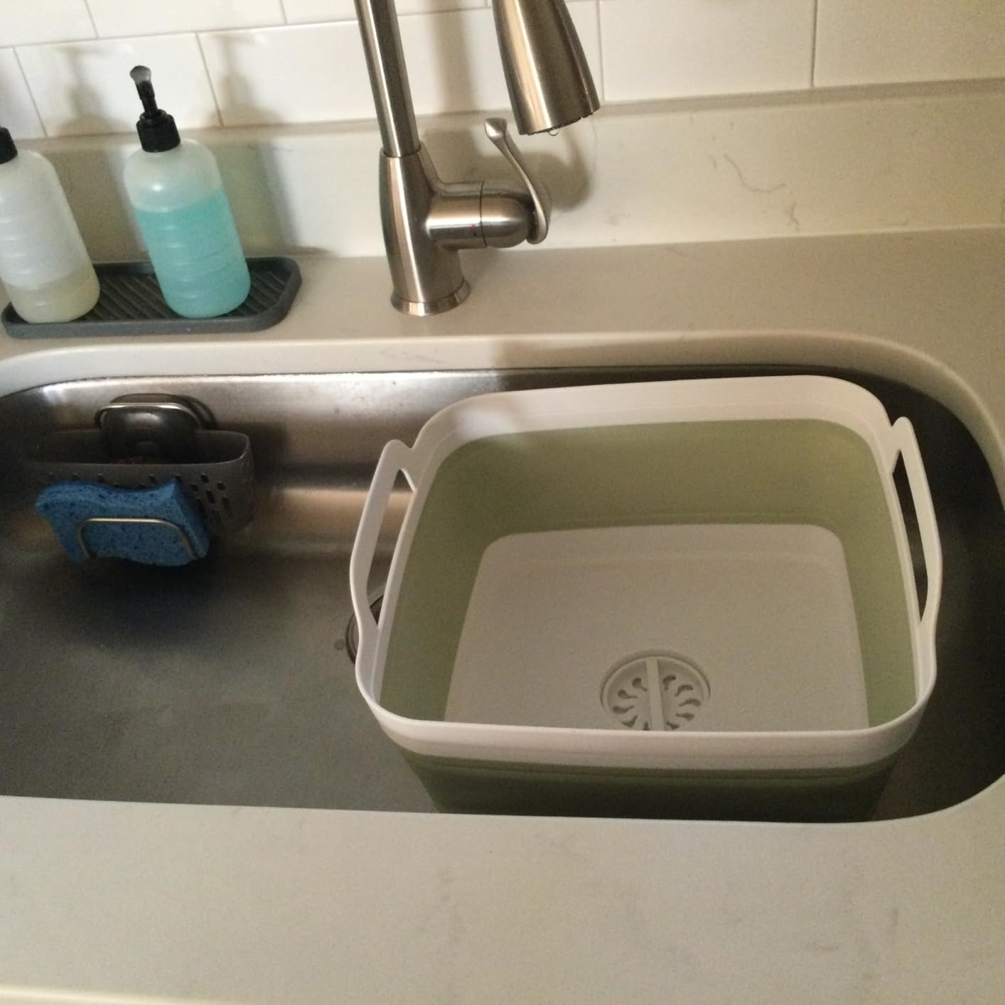 Collapsible Dish Basin with Drain Plug, Foldable Wash Basin 2.4 Gal (9L) customer photo 2