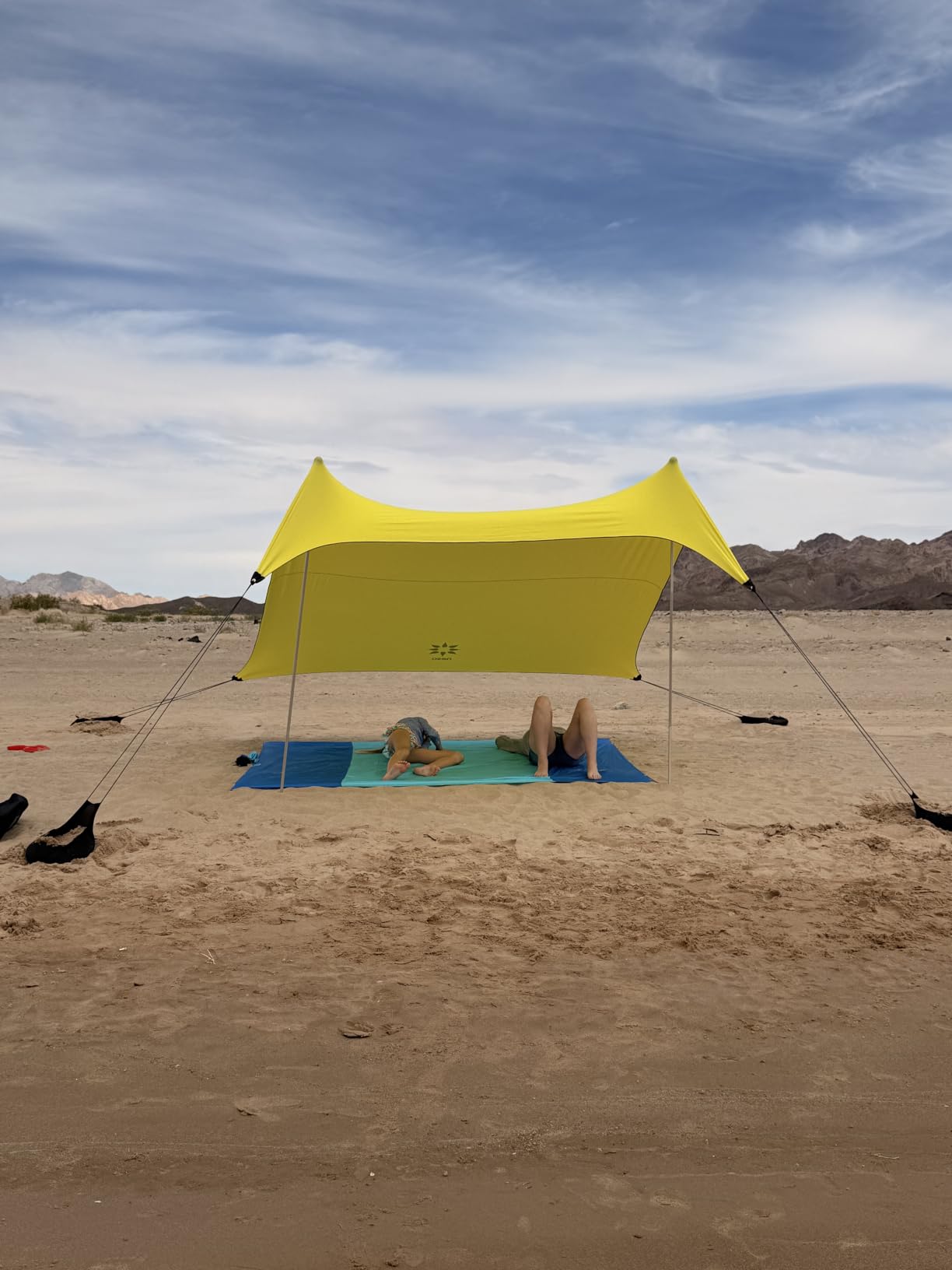 Neso Grande Portable Beach Tent Sun Shelter - Lightweight Beach Shade Canopy - Easy Setup for Family Outings - Patented Reinforced Corners - UPF 50+ Sun Protection - 7ft Tall, 9 x 9ft customer photo 2