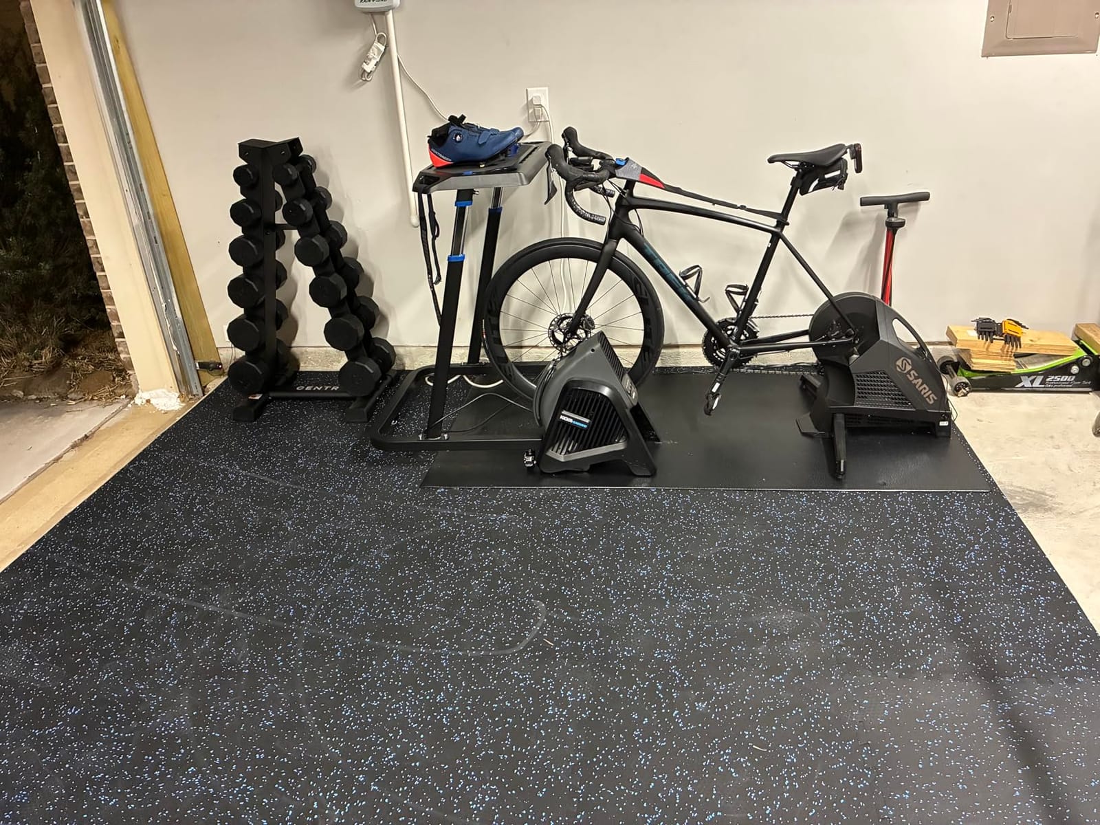 SUPERJARE 0.56'' Thick 48 Sq Ft Rubber Top Gym Flooring for Home Gym customer photo 2