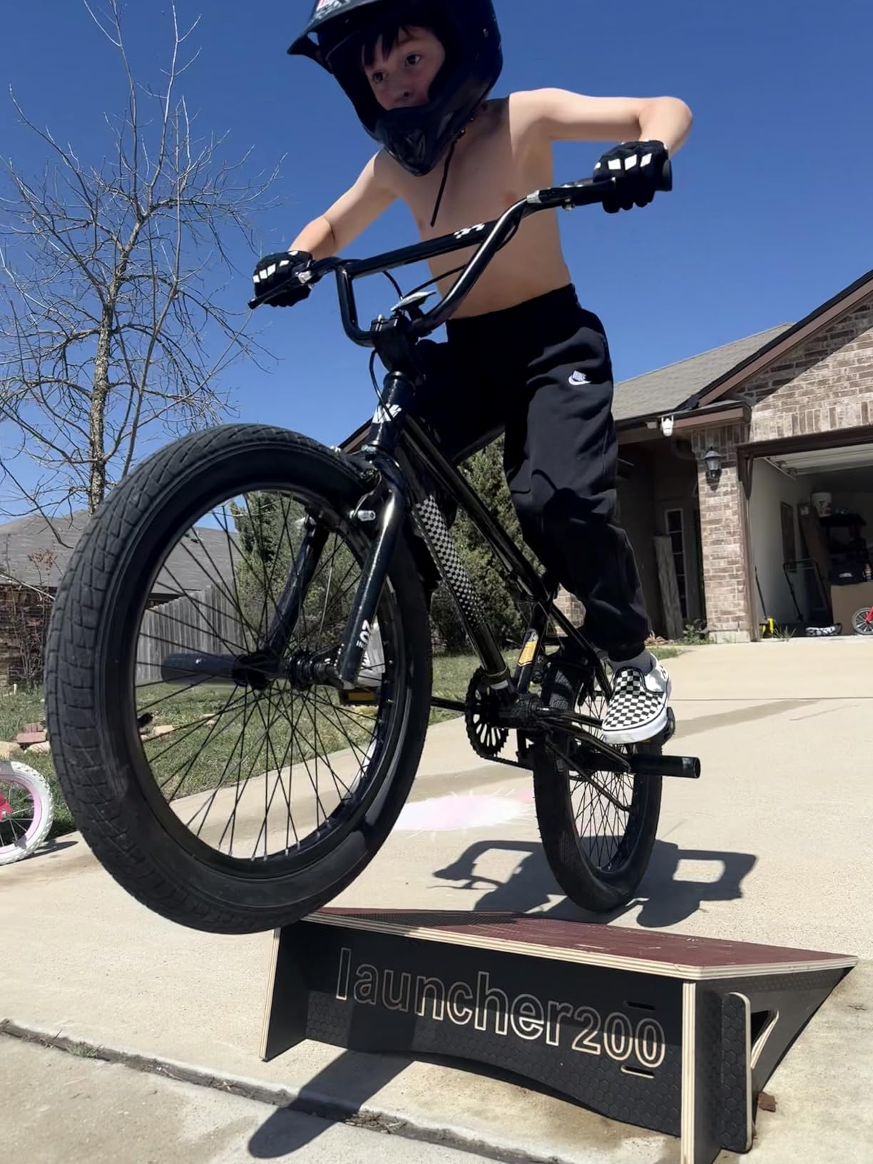 Kids Jumping Ramp for Skateboard, Bike, Scooter, BMX, RC Car and Dirt Bike, 34.37 in, Red customer photo 1