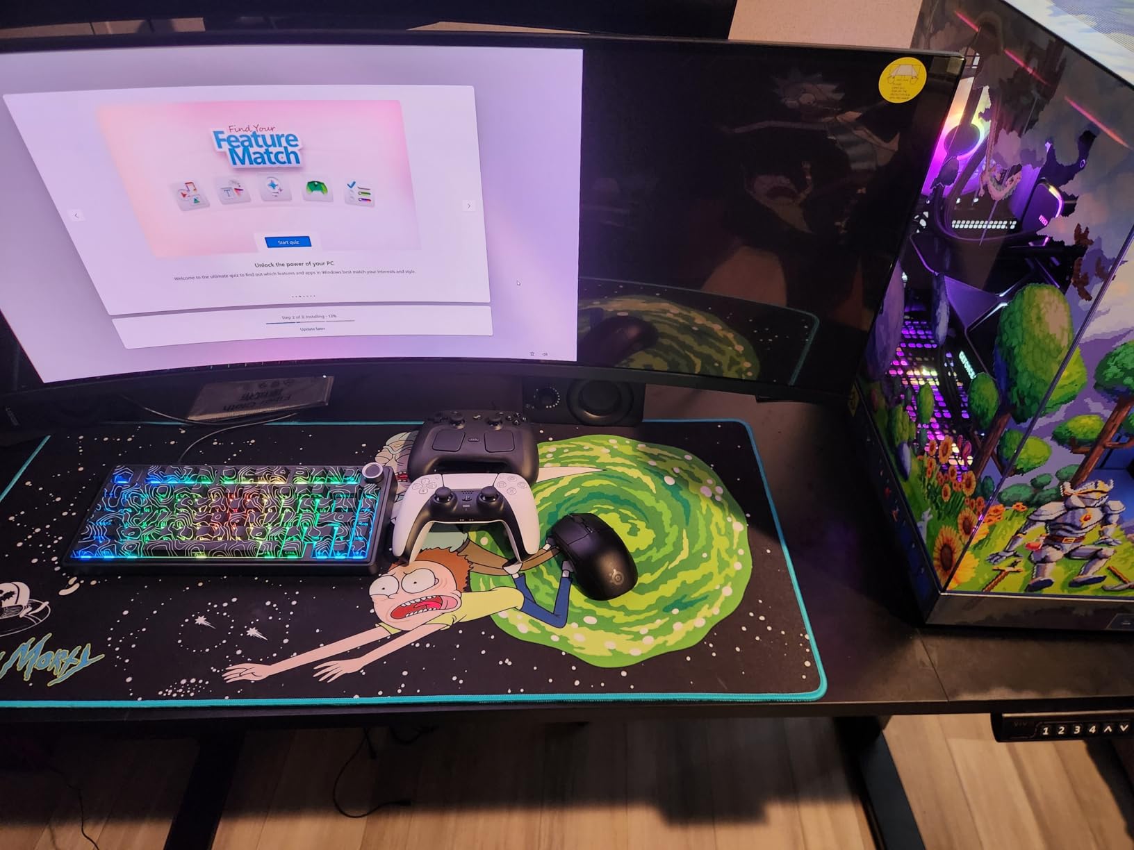 VIVO Black 71 x 30 in Standing Desk, DESK-KIT-1B7B customer photo 2