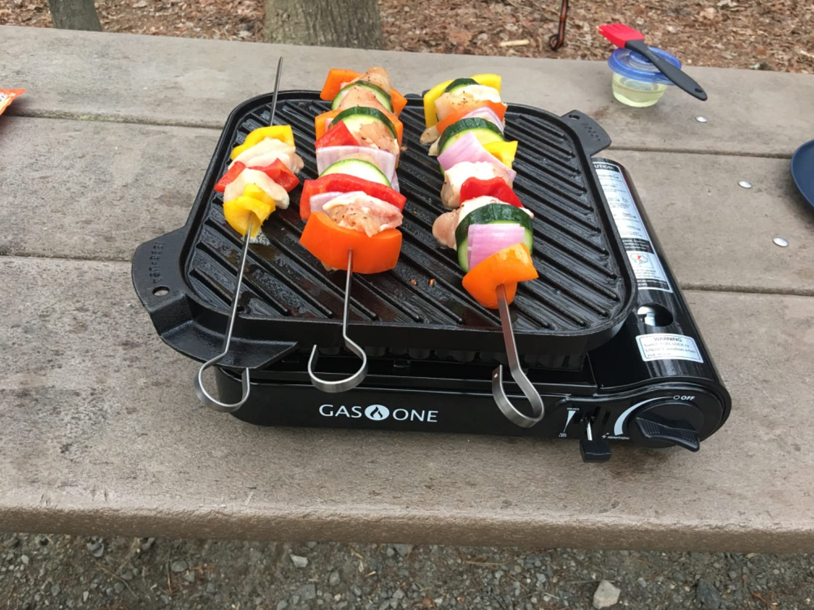 GasOne 15,000 BTU Propane or Butane Stove Dual Fuel Stove Portable Camping Stove - Patented - with Carrying Case Great for Emergency Preparedness Kit customer photo 1