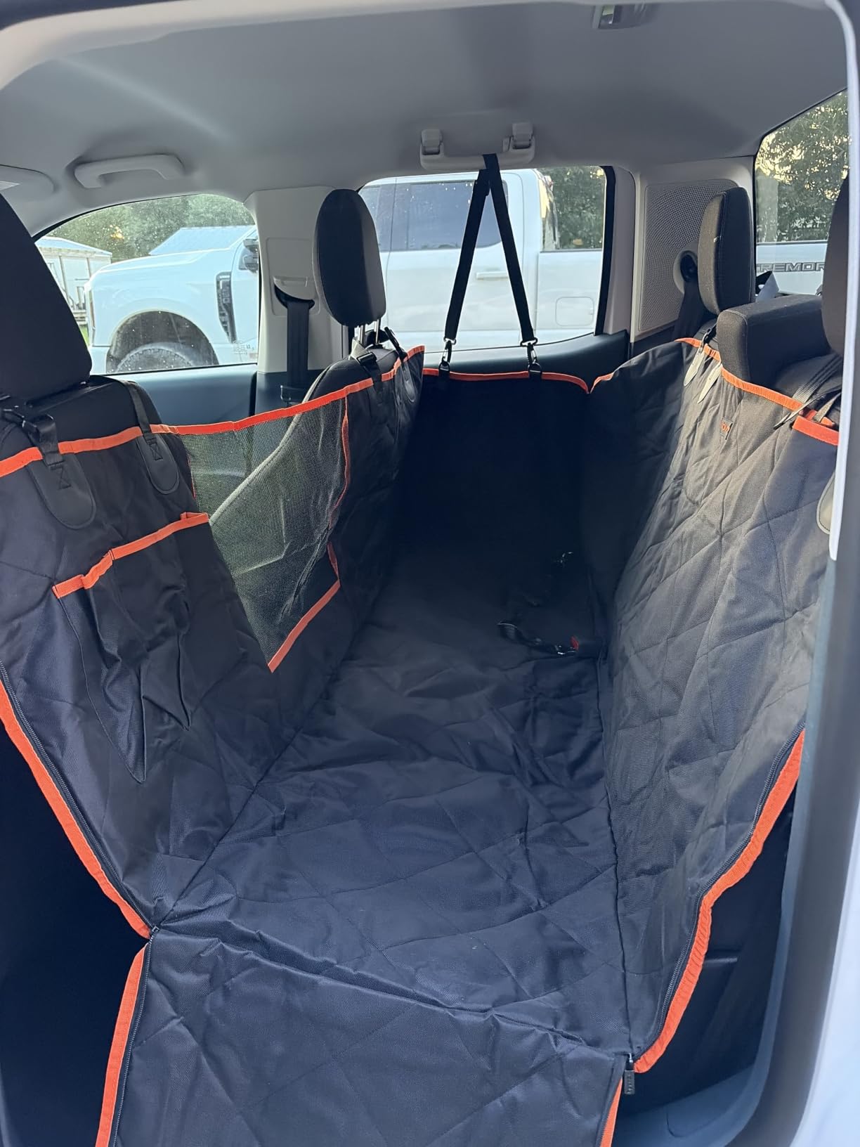 Dog Seat Covers for Trucks 100% Waterproof Car Hammock for Truck Back Seat Durable X-Large Seat Cover Against Dirt and Dog Fur Machine Washable Pet Seat Cover for Trucks and Large SUVs customer photo 1