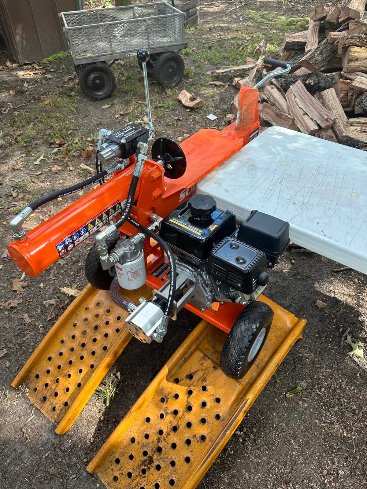 SuperHandy Hydraulic Log Splitter, 20 Ton, Firewood Wood Splitter customer photo 1