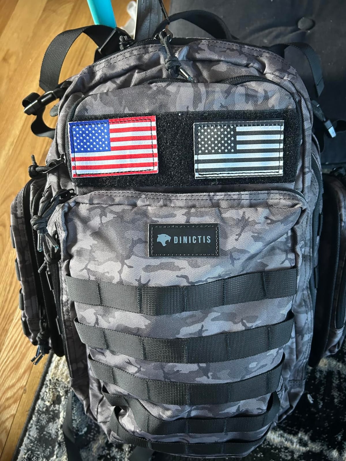 Dinictis Dad Diaper Bag Backpack with Diaper Changing Mat - Black Camo customer photo 2