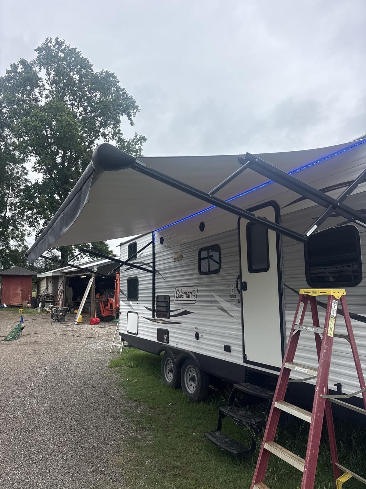 RecPro RV Awning Fabric | 20' | Solid Black | Premium Vinyl customer photo 1