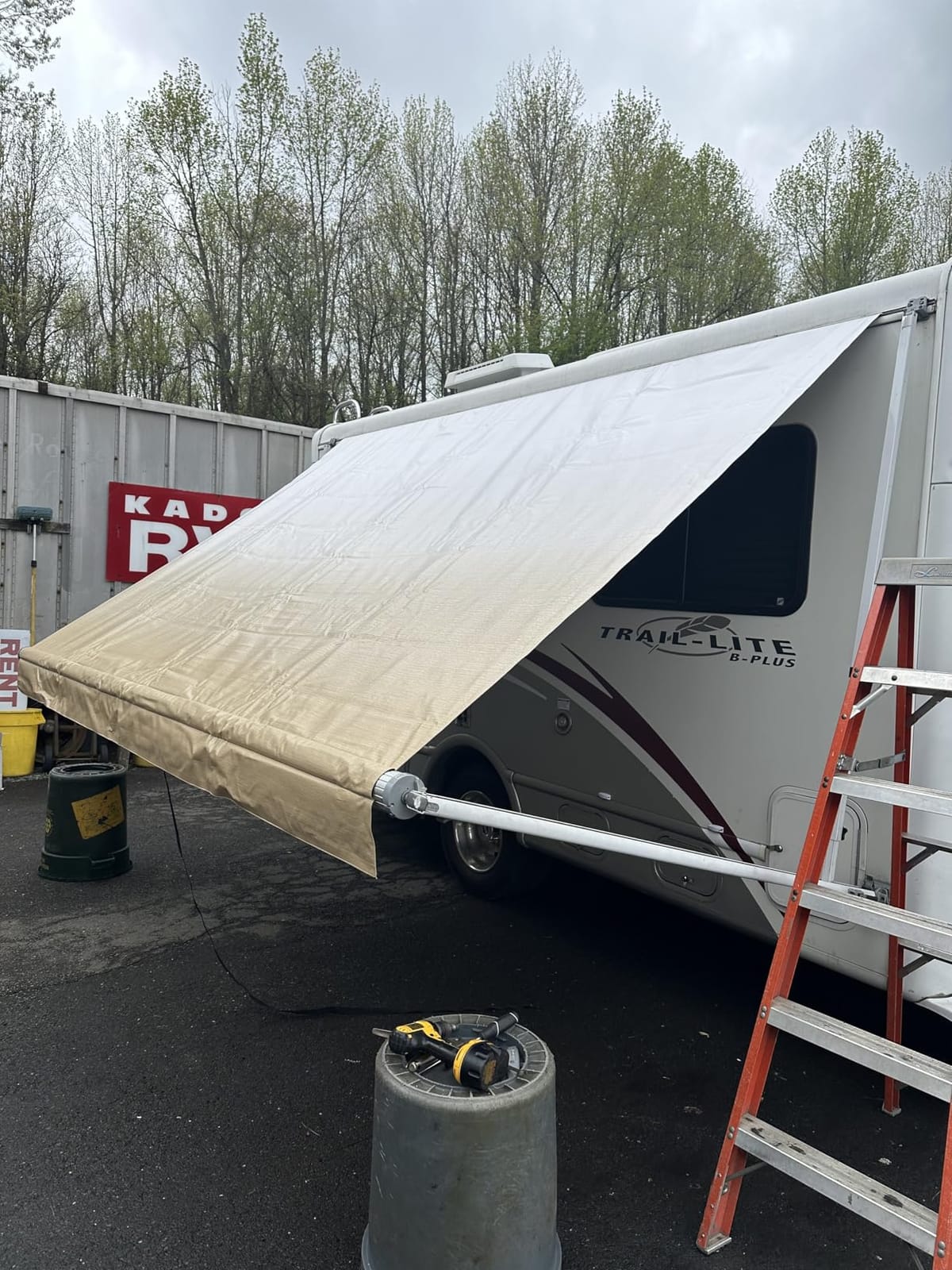 RecPro RV Awning Fabric | 20' | Solid Black | Premium Vinyl customer photo 2