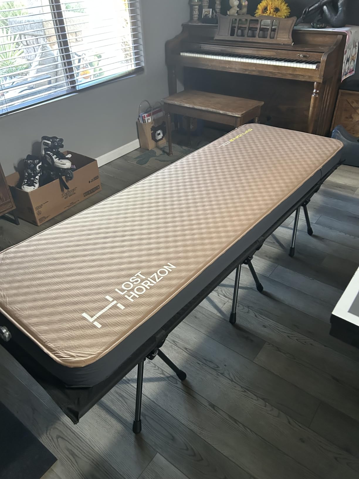 Lost Horizon Option3 Self-Inflating Foam Camping Mattress, Full, 4.5