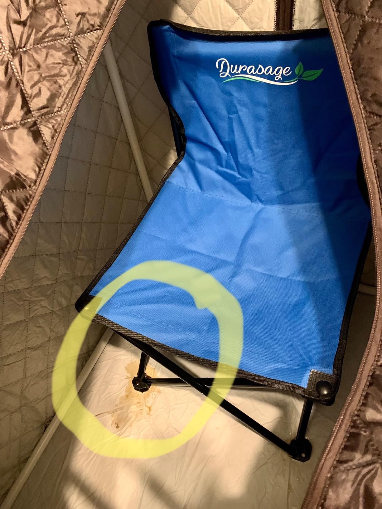 Durasage Lightweight Portable Personal Steam Sauna Spa for Relaxation at Home, 60 Minute Timer, 800 Watt Steam Generator, Chair Included (Black) customer photo 1