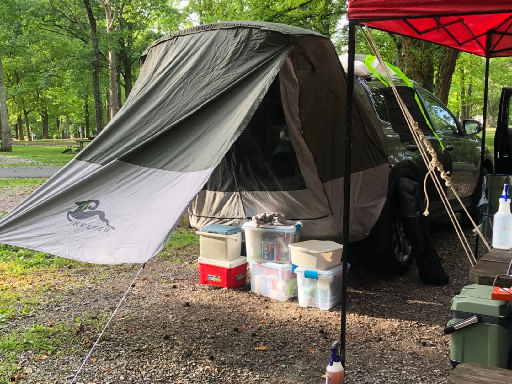 SUV Tailgate Tent with Awning, 2-Person Hatchback Tent for Camping customer photo 2