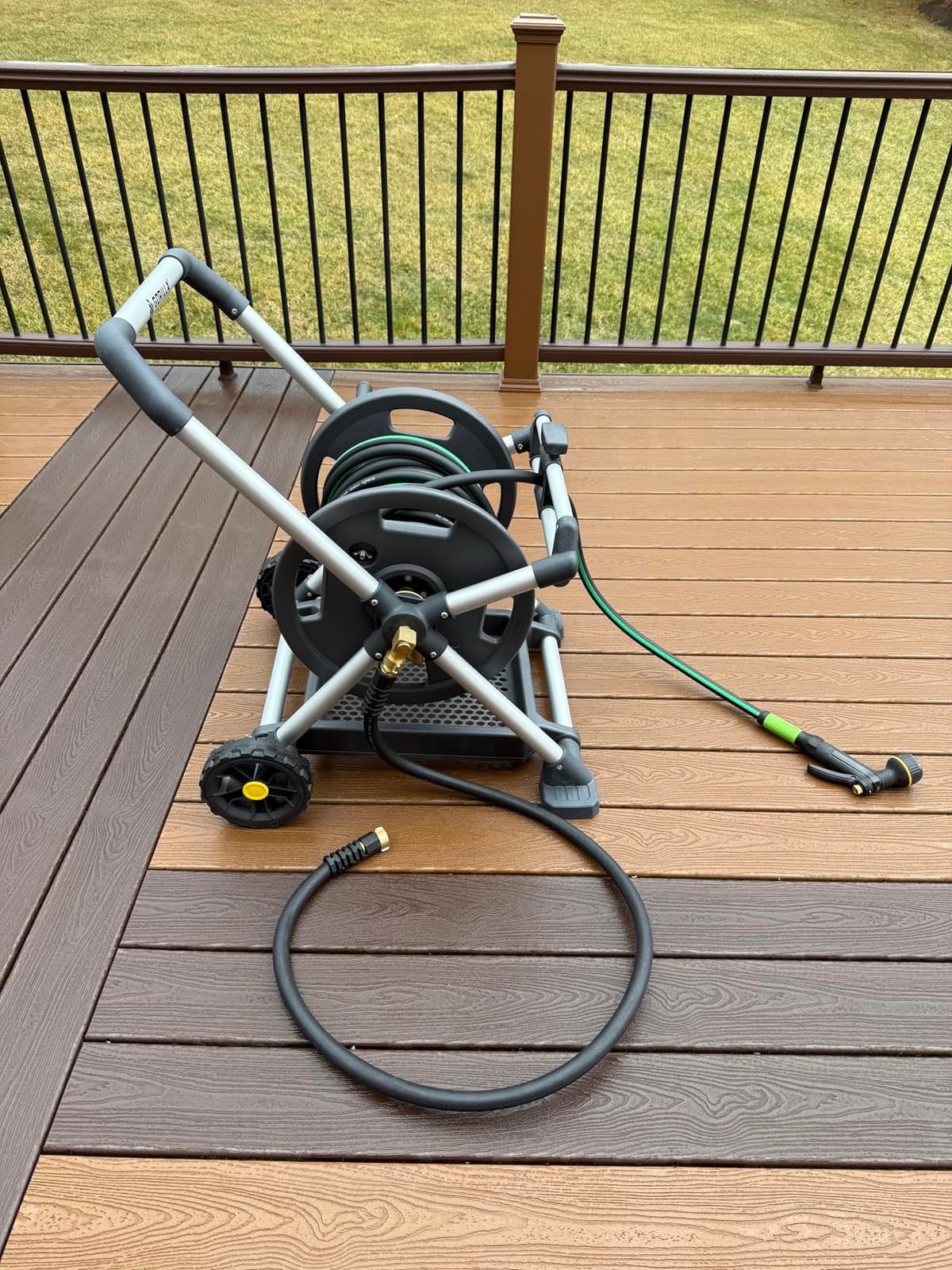 Gorilla GRS-200H Aluminum Garden Hose Reel, 200 Ft, No-Leak Brass Fittings customer photo 2