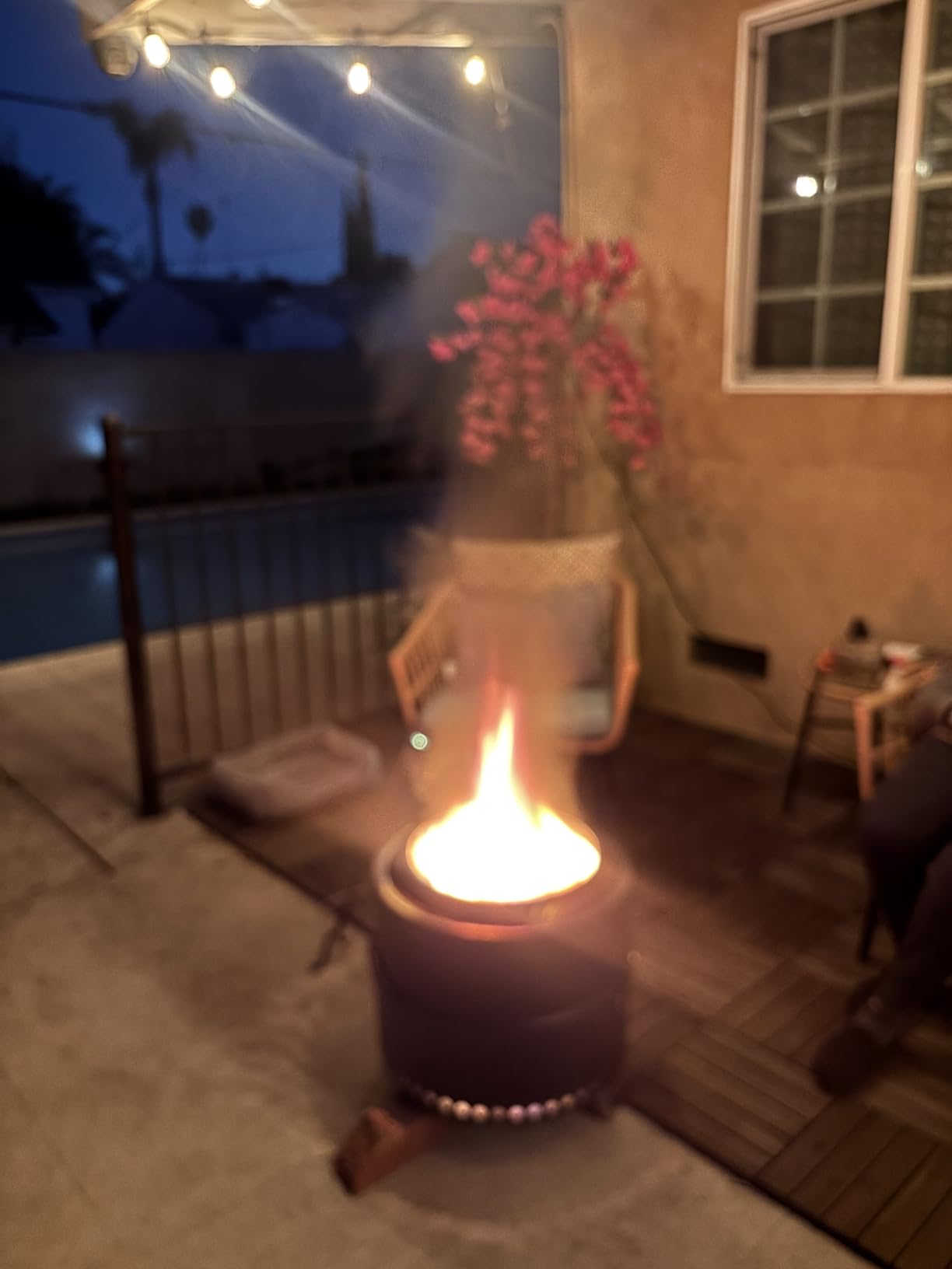 TURBRO 19 Inch Smokeless Fire Pit for Outdoor Wood Burning, Portable Stainless Steel Camping Stove with Stand, Removable Ash Pan, Waterproof Storage Bag, Unique Nested Design, Pluto R19-PG, Black customer photo 1