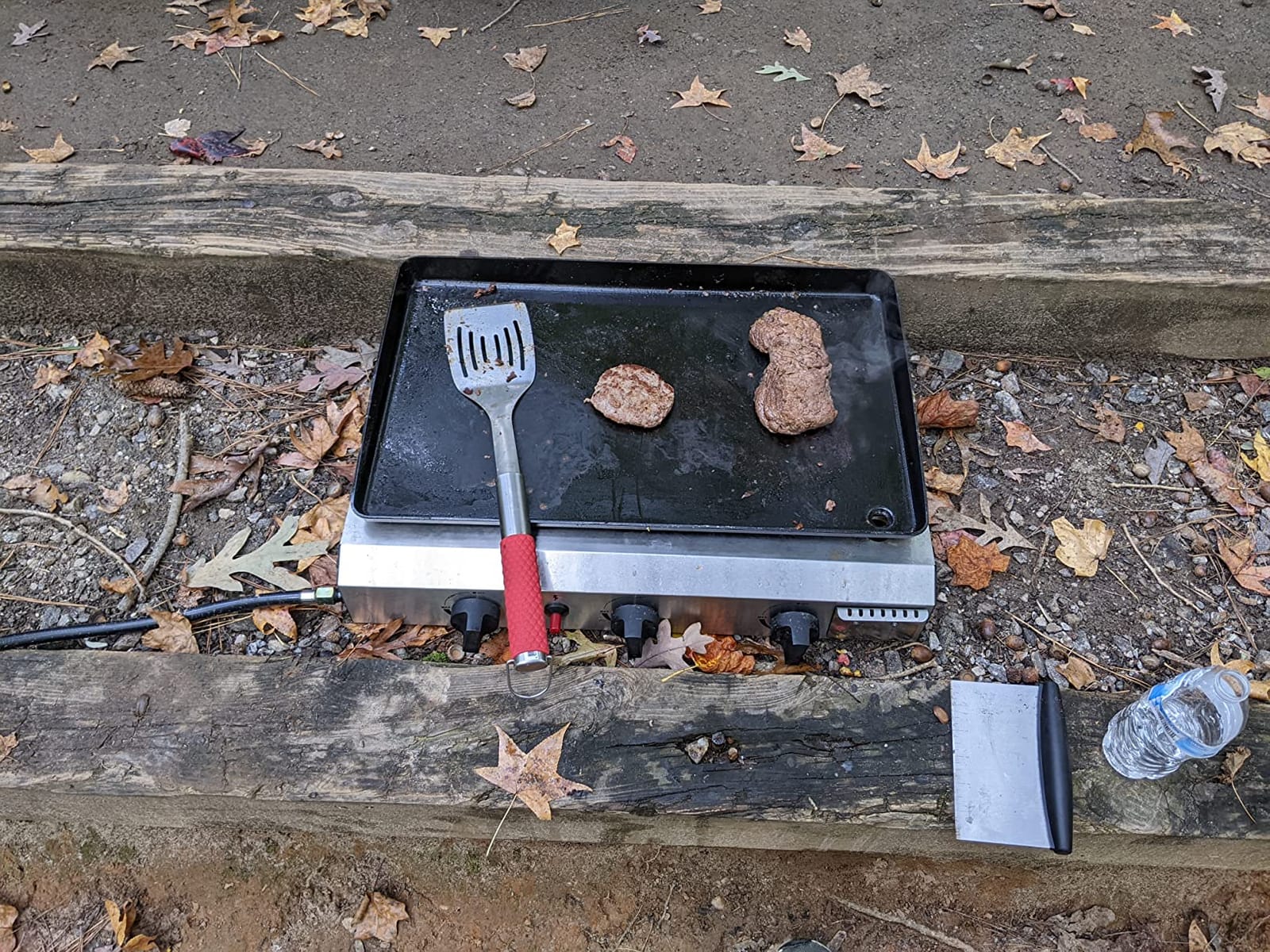 SKOK 3 Burner Outdoor Propane Griddle with Stand Cart Flat Top Gas Griddle customer photo 1