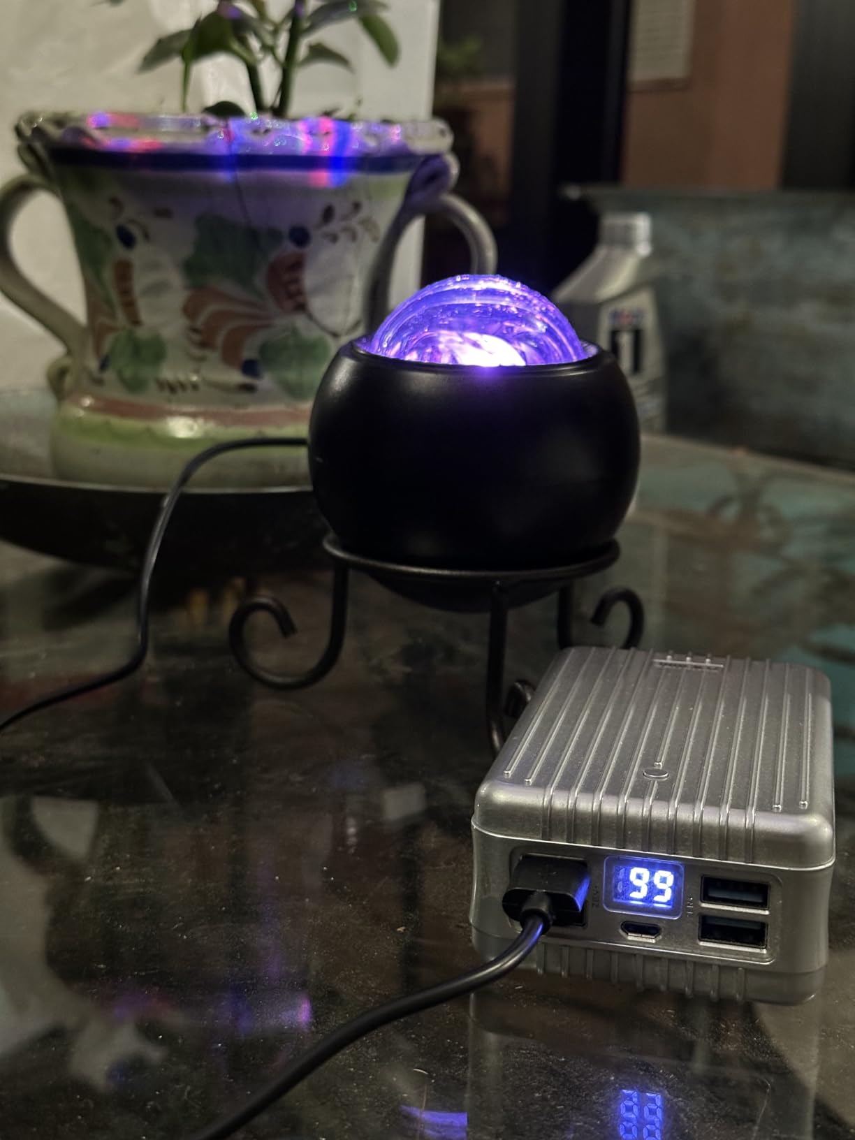 ENOKIK Galaxy Projector, Star Aurora Night Light Bluetooth Speaker, Black customer photo 1