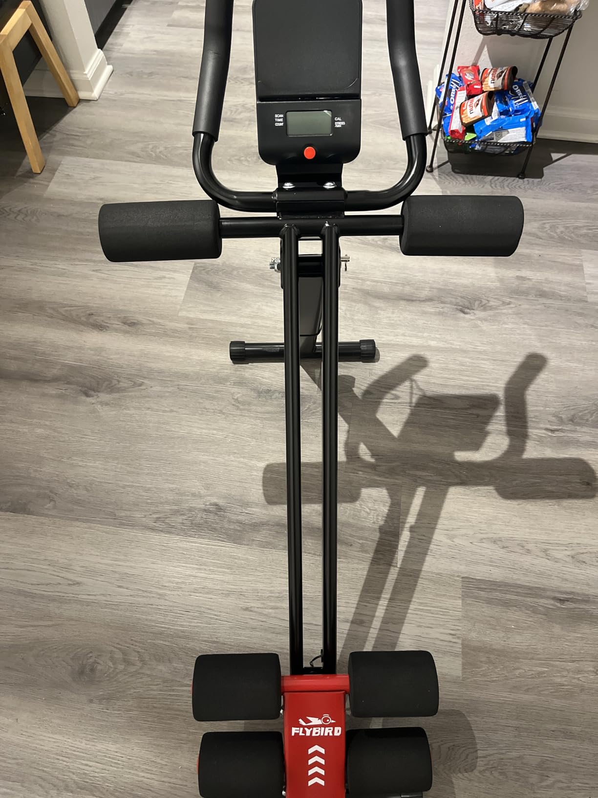 FLYBIRD AW1 Ab Workout Machine, Ab Crunch Machine Ab Workout Equipment Foldable for Home Gym, Bottom-Up Abdominal Trainer for Core Waist Workout and Body Shaping with Adjustable Heights and Angles, Red customer photo 1