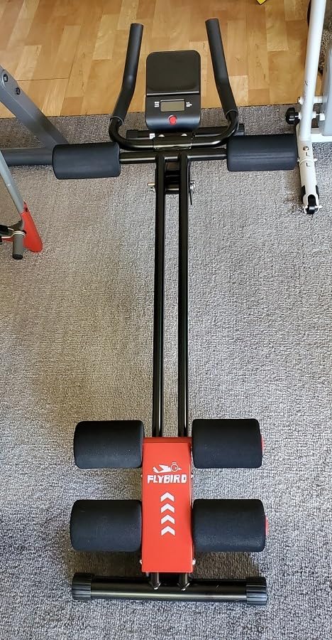 FLYBIRD AW1 Ab Workout Machine, Ab Crunch Machine Ab Workout Equipment Foldable for Home Gym, Bottom-Up Abdominal Trainer for Core Waist Workout and Body Shaping with Adjustable Heights and Angles, Red customer photo 2