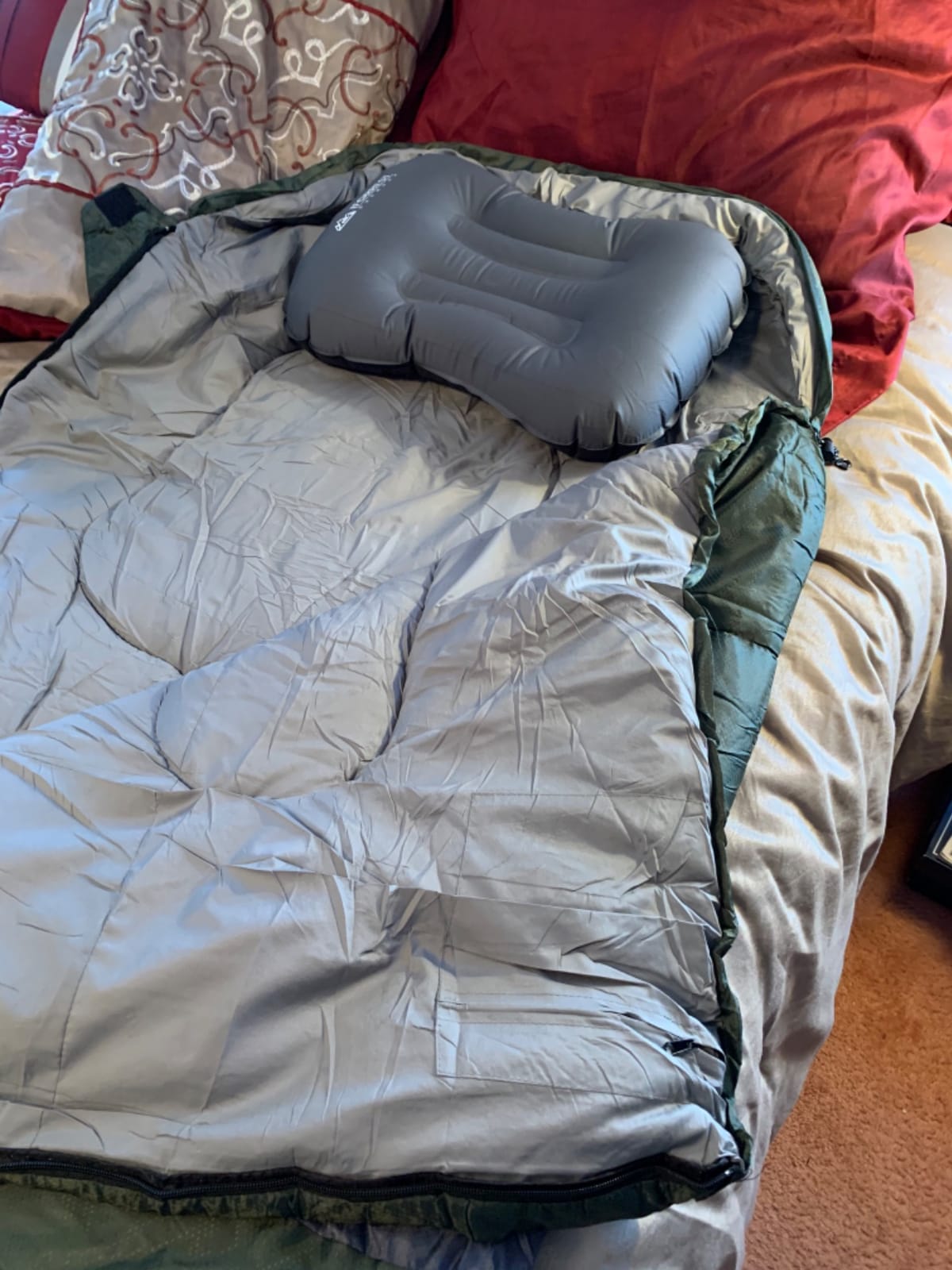 IFORREST Cotton Flannel Double Sleeping Bag for Adults - 10°F 2 Person Extra-Wide & Warm Cold Weather Camping Bed - Queen Size XXL customer photo 2