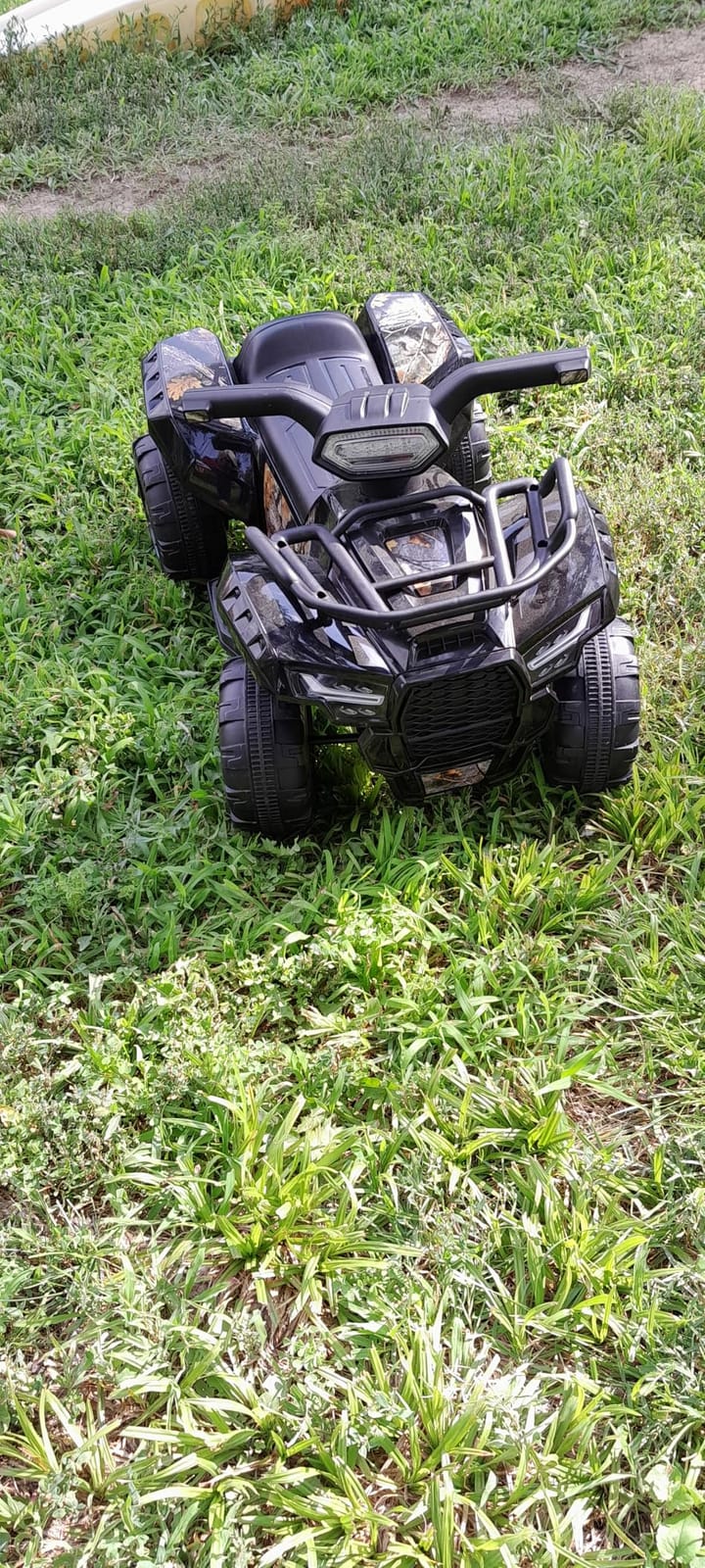 Kids Ride on ATV, 6V Battery Powered Kids Electric Vehicle, 4 Wheeler Quad w/Headlights, MP3, USB, Volume Control, Large Seat, Electric Ride on Toys Best Gifts for 18-36 Months Boys Girls (Black) customer photo 2