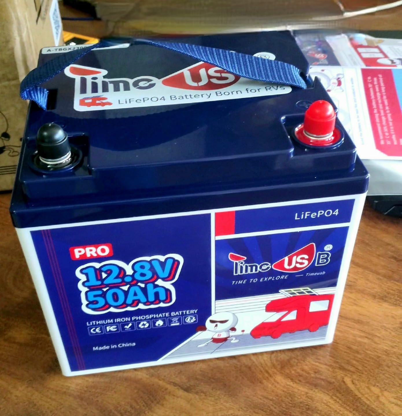Timeusb 12V 50Ah LiFePO4 Lithium Battery for Kayak, RV, Trolling Motor customer photo 1