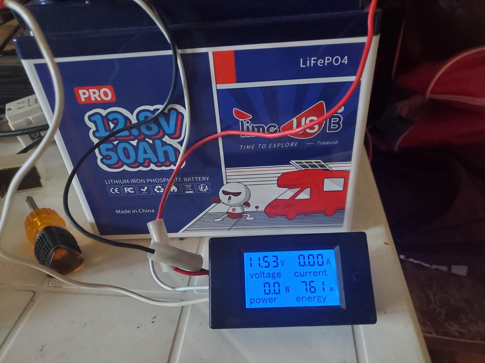 Timeusb 12V 50Ah LiFePO4 Lithium Battery for Kayak, RV, Trolling Motor customer photo 2