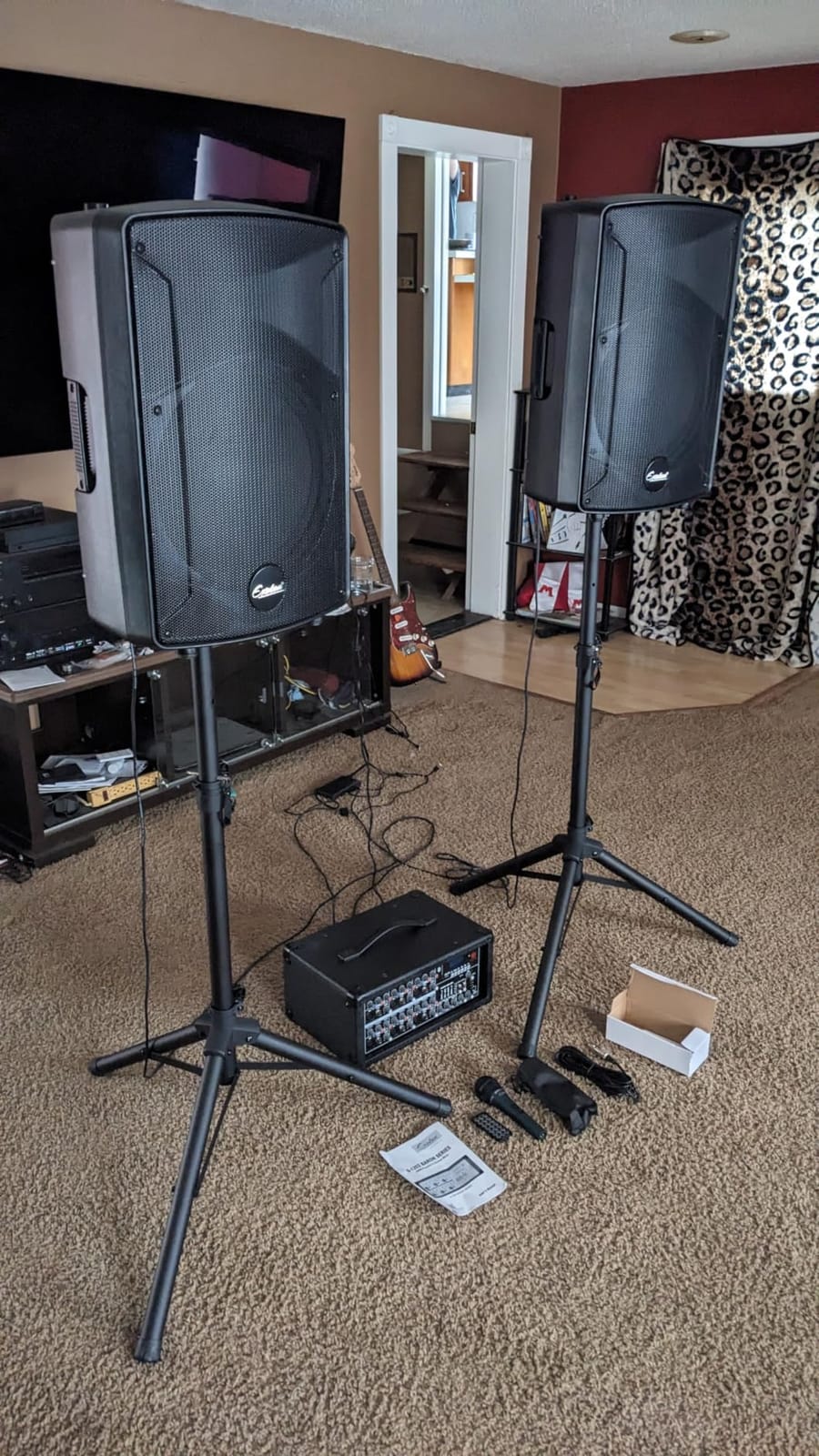 EXOTON S-1202 12inch 2000W Bluetooth PA System with Powered Mixer Set customer photo 1