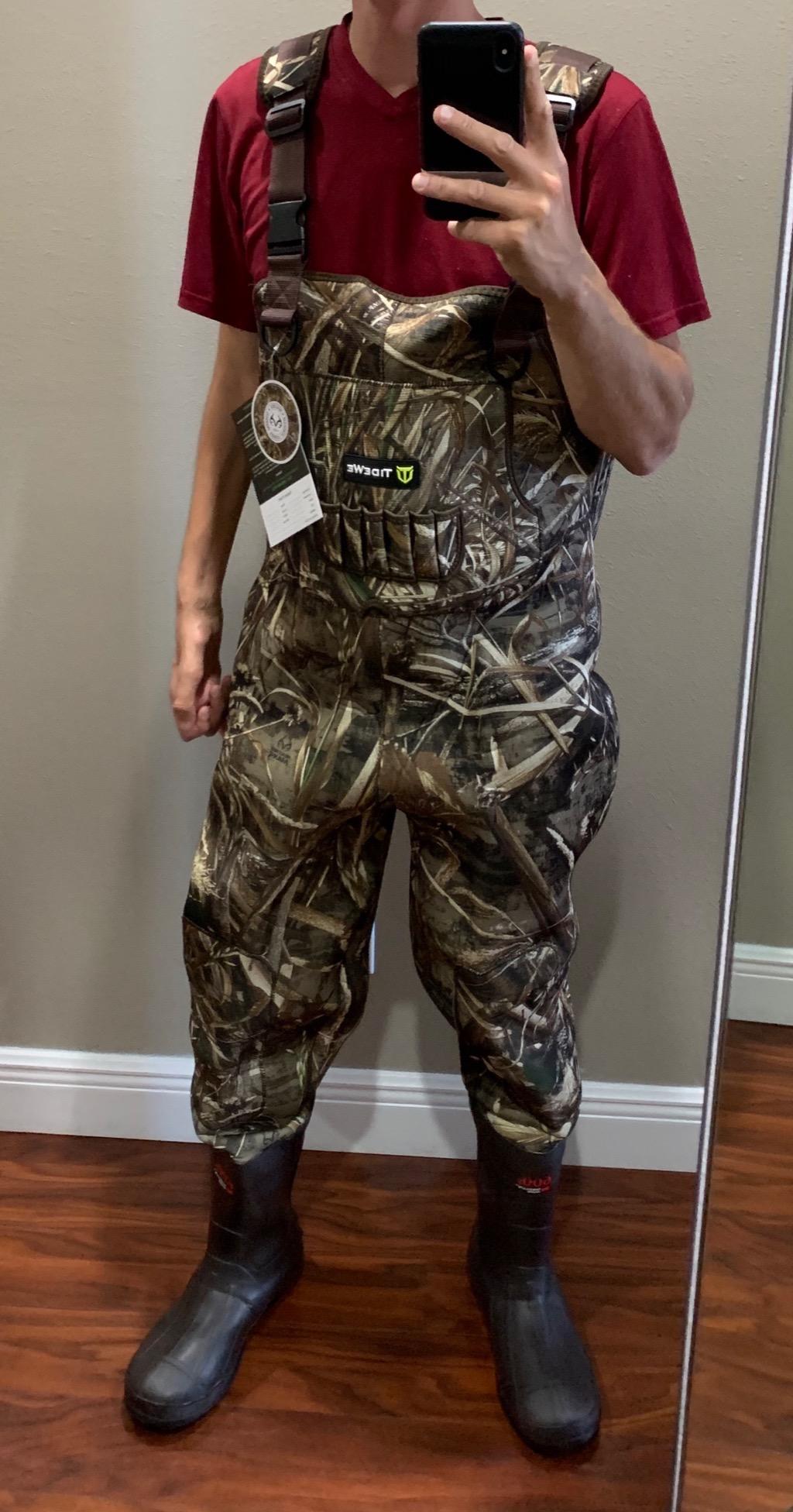 TIDEWE Chest Hunting Waders for Men, Waterproof Neoprene Waders customer photo 2