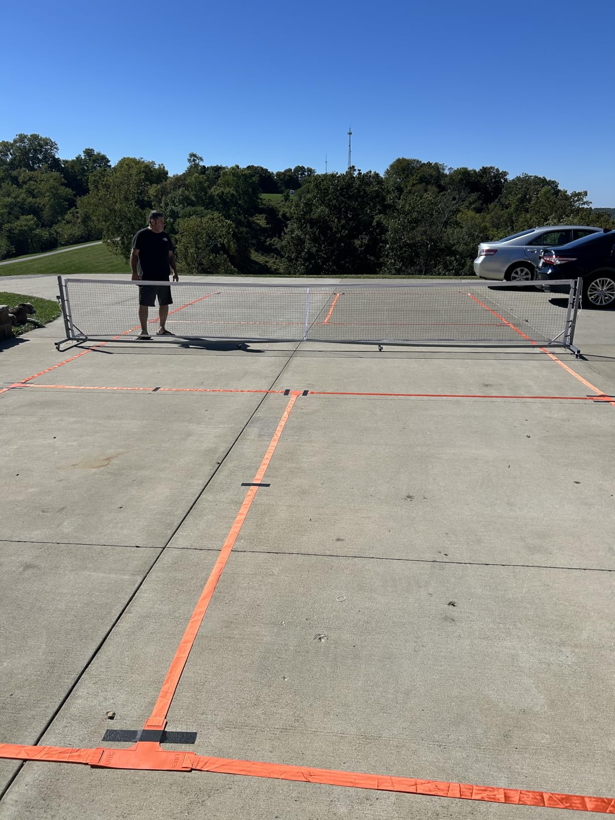 A11N SPORTS Pro Pickleball Net with Wheels, 22 FT Regulation Size customer photo 2
