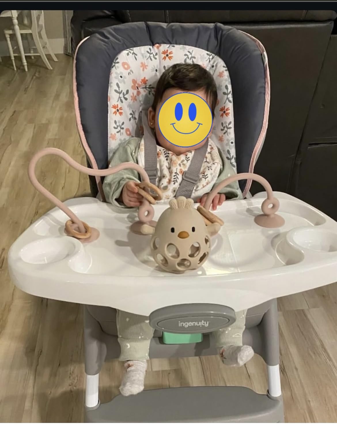 Ingenuity Full Course 6-in-1 High Chair - Baby to 5 Years Old, 6 Convertible Modes, 2 Dishwasher Safe Trays - Astro, 13108 customer photo 1