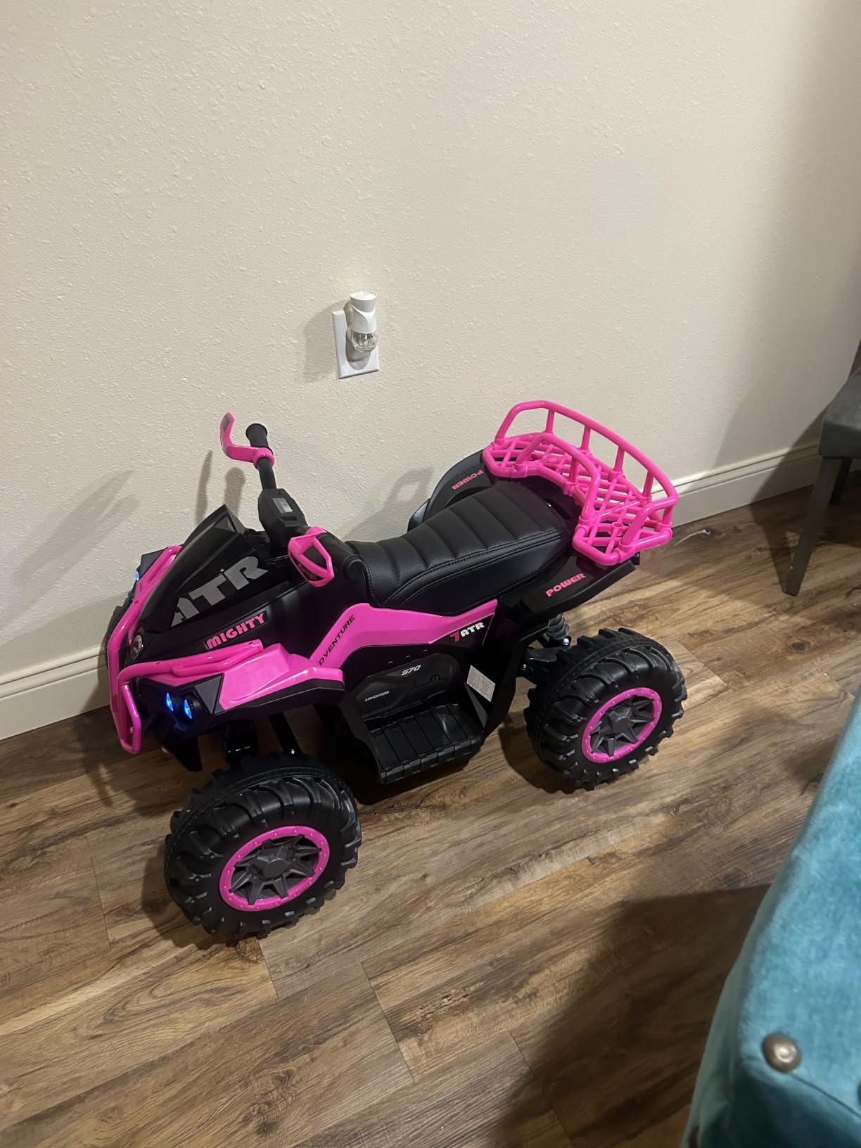 Soar Four Wheeler for Kids – Electric Toddler ATV 4 Wheeler for Ages 3–6, 12V Ride On Quad with LED Lights, Music, High/Low Speed, USB/TF, Treaded Tires, Pink customer photo 1